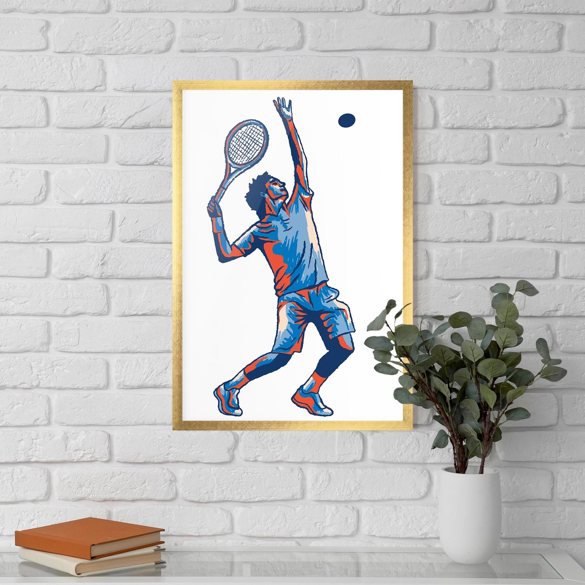 Poster Înrămat Blue Red Tennis mockup 5