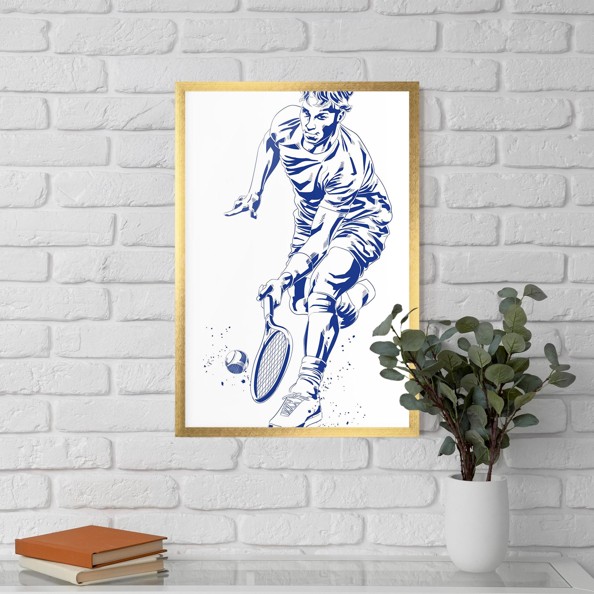 Poster Înrămat Blue Tennis mockup 5
