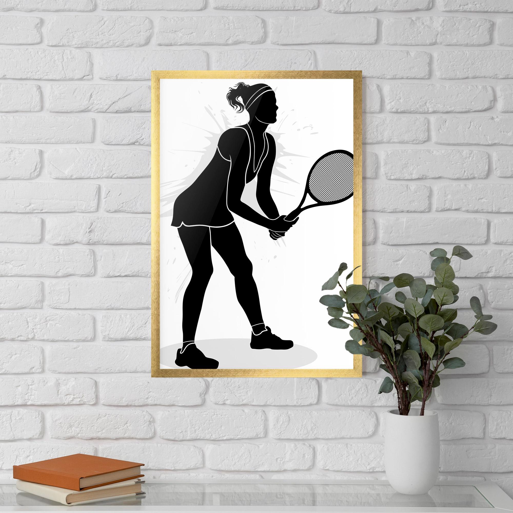 Poster Înrămat Female Tennis Player mockup 5