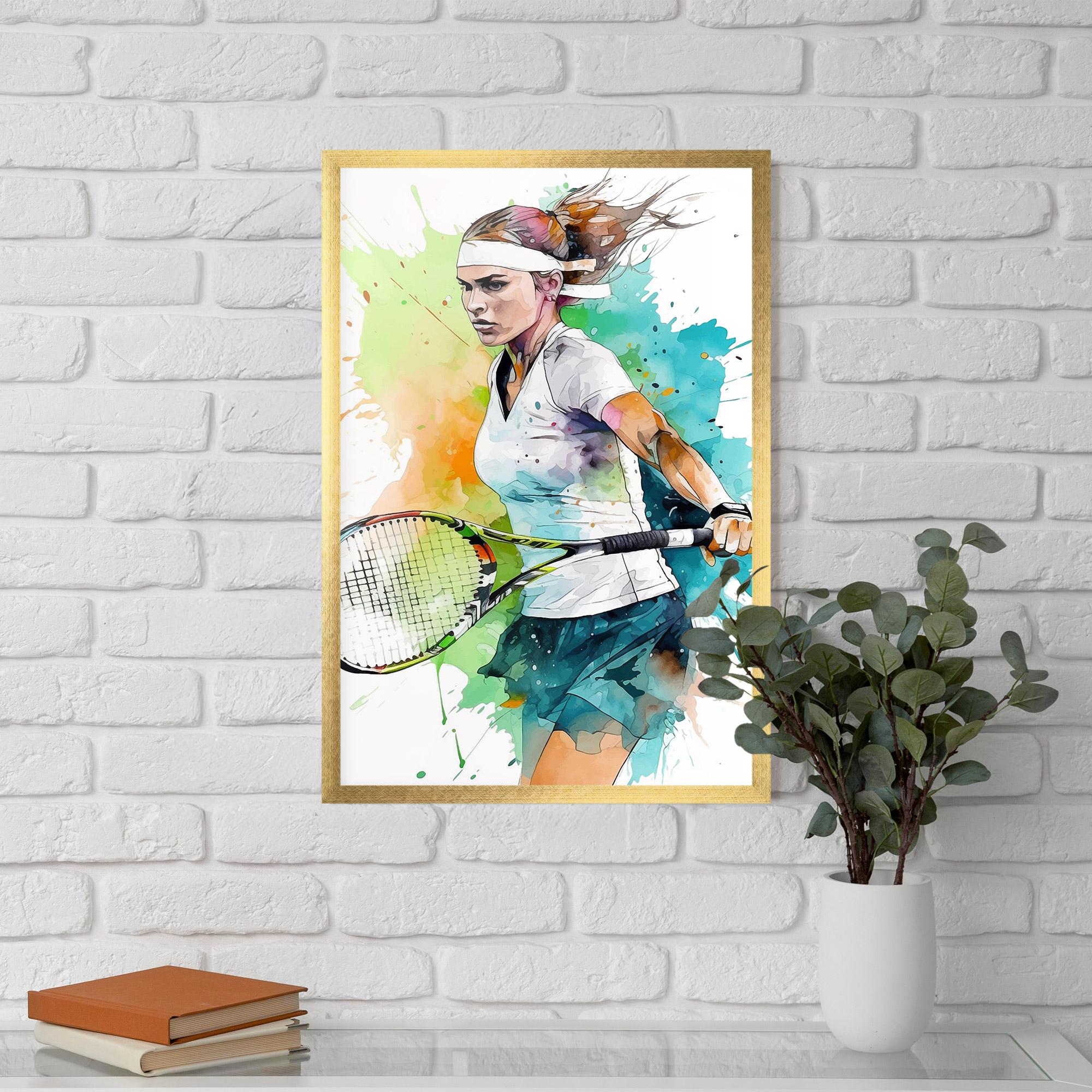 Poster Înrămat Green Blue Tennis mockup 5
