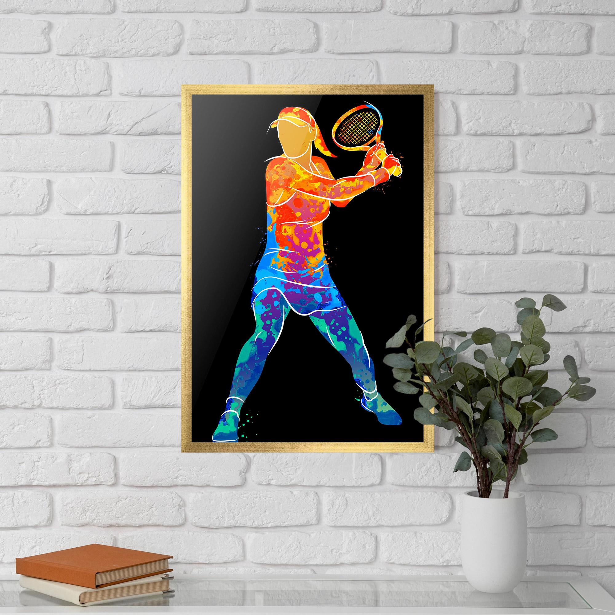 Poster Înrămat Green Orange Tennis mockup 5