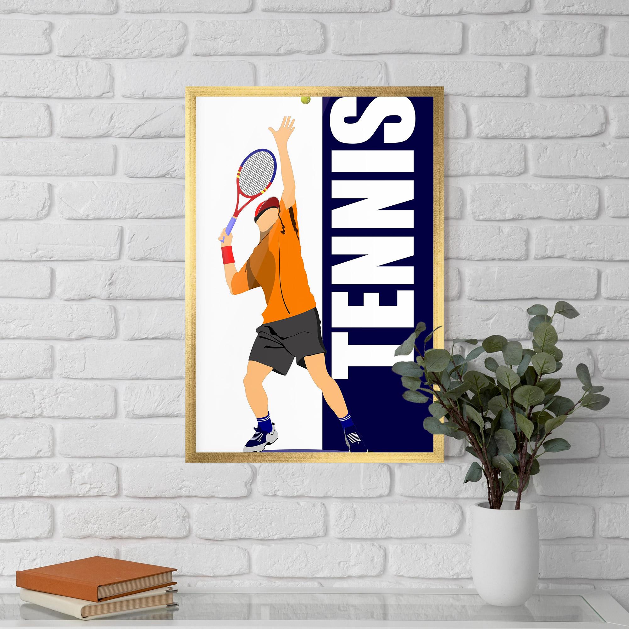Poster Înrămat Orange Tennis Player mockup 5