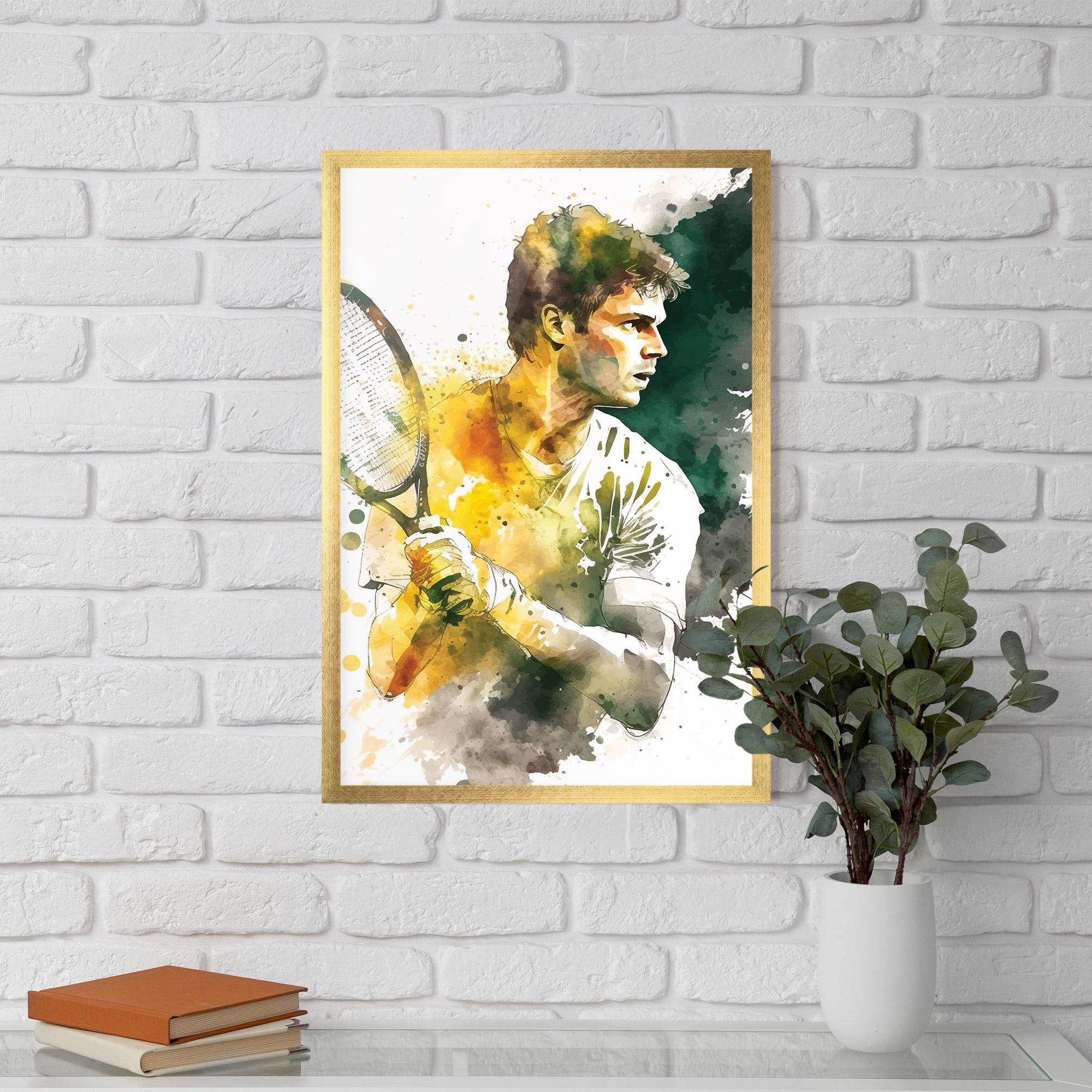 Poster Înrămat Player Watercolor mockup 5