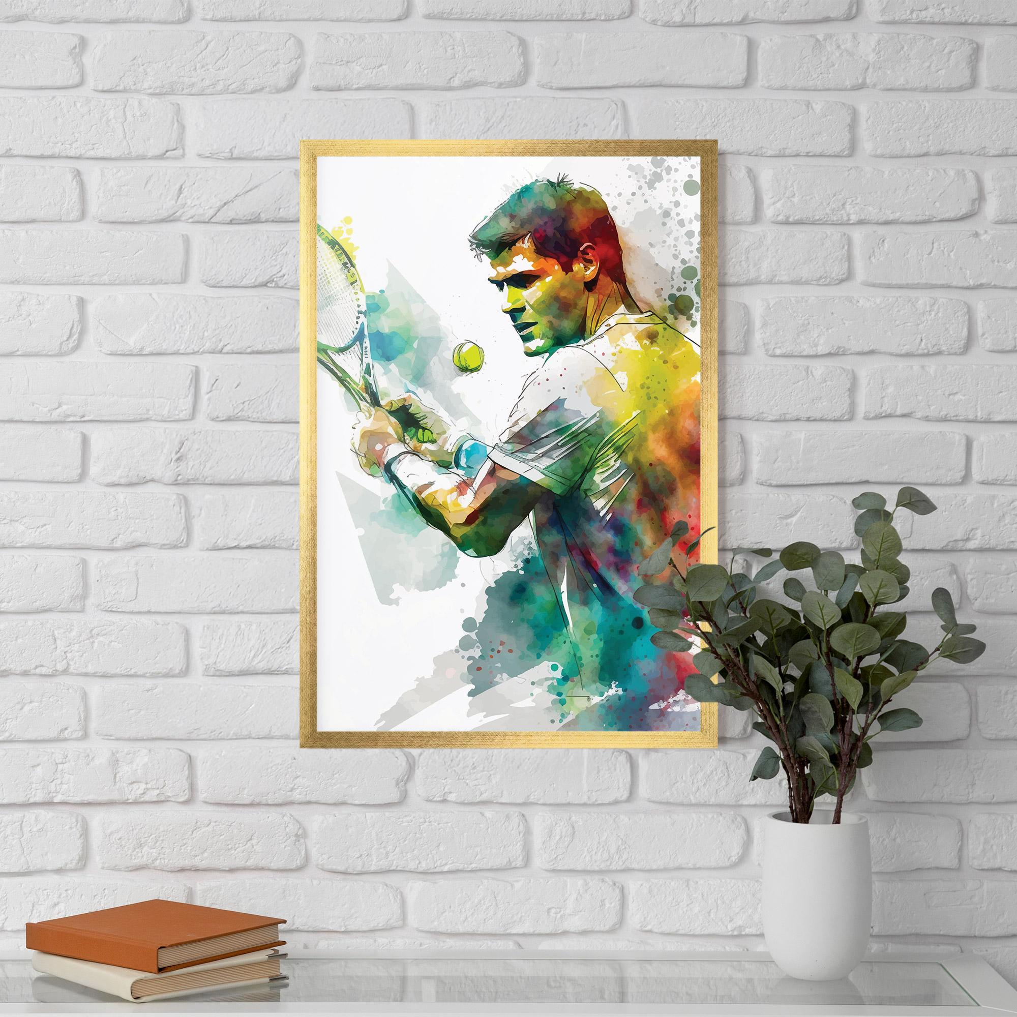 Poster Înrămat Tenis Watercolor mockup 5