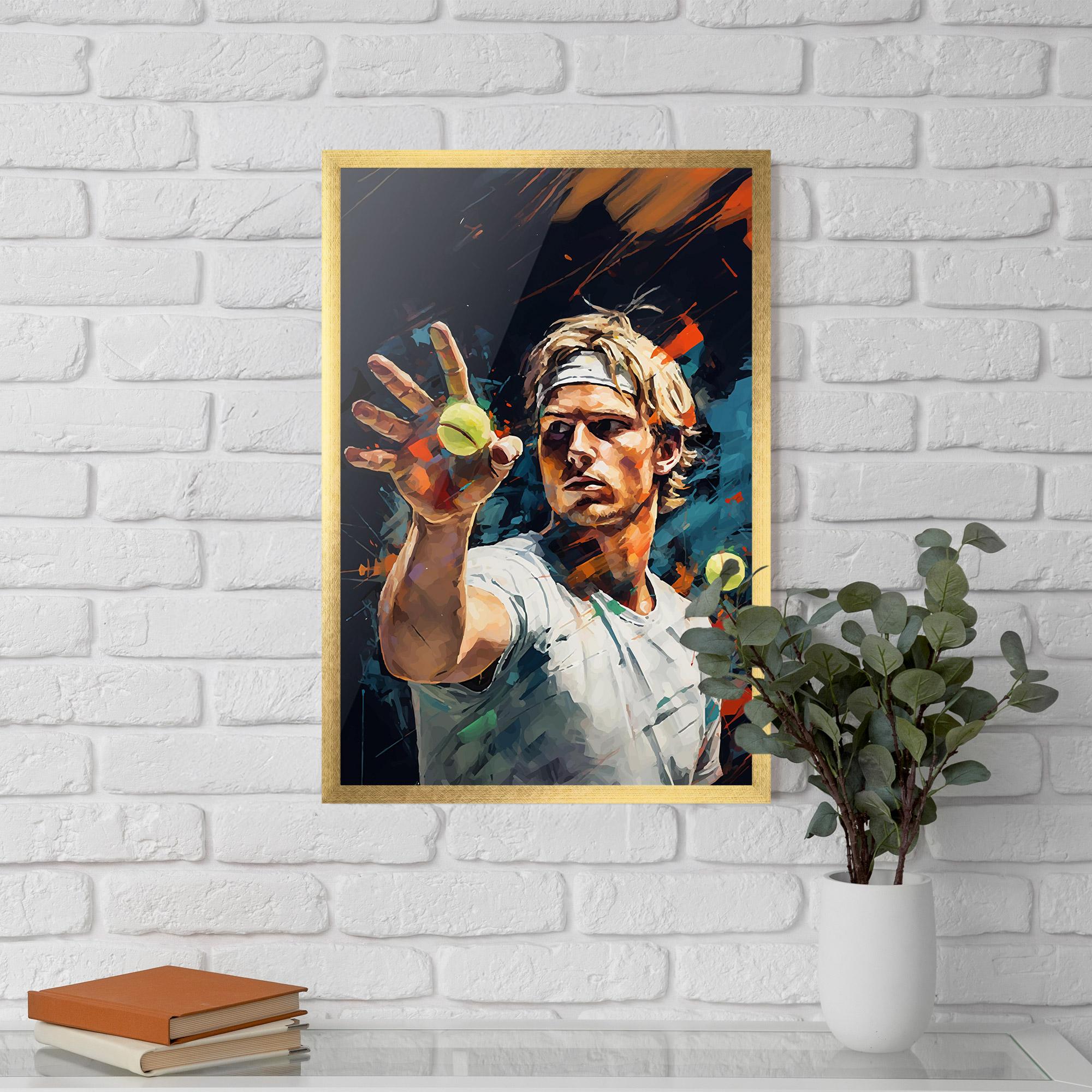Poster Înrămat Tennis Player Art mockup 5
