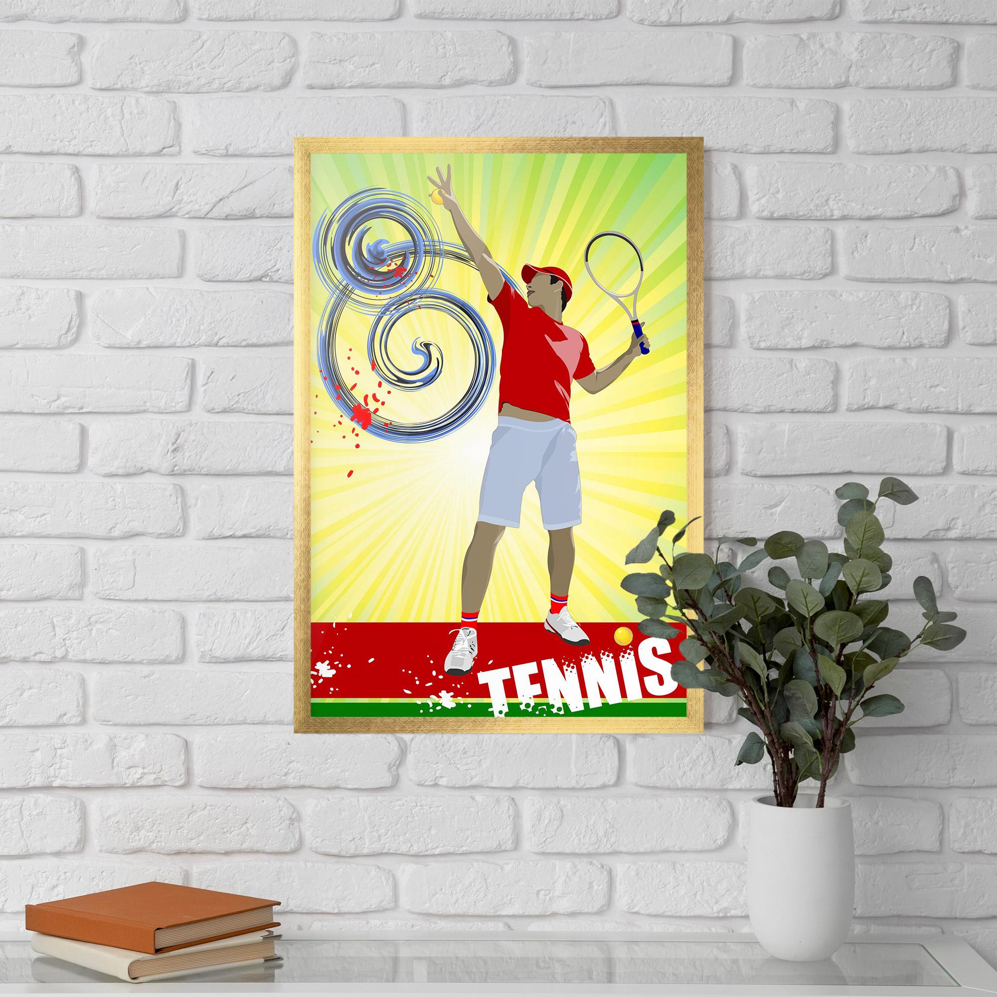 Poster Înrămat Tennis Spiral mockup 5