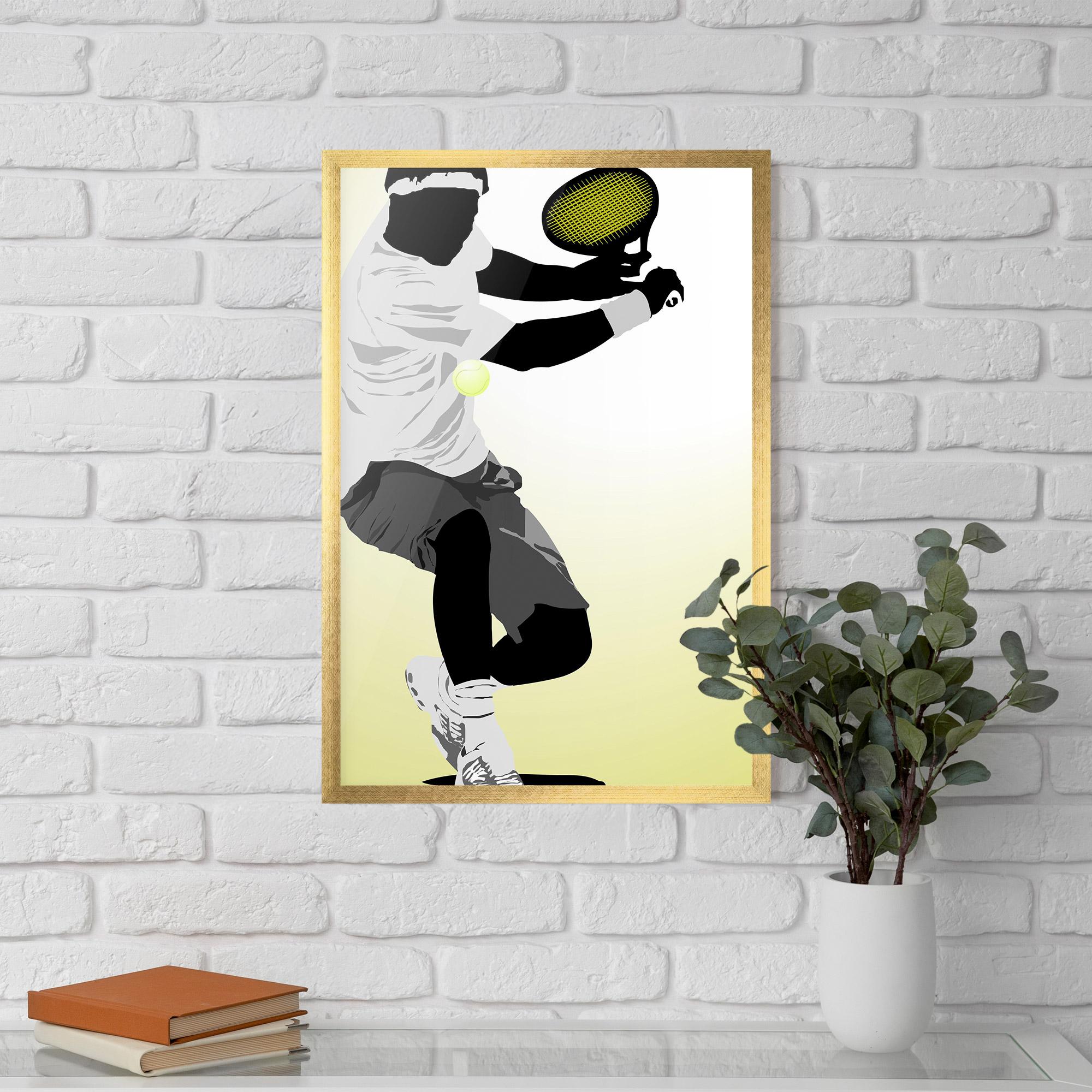 Poster Înrămat Yellow Light Tennis mockup 5