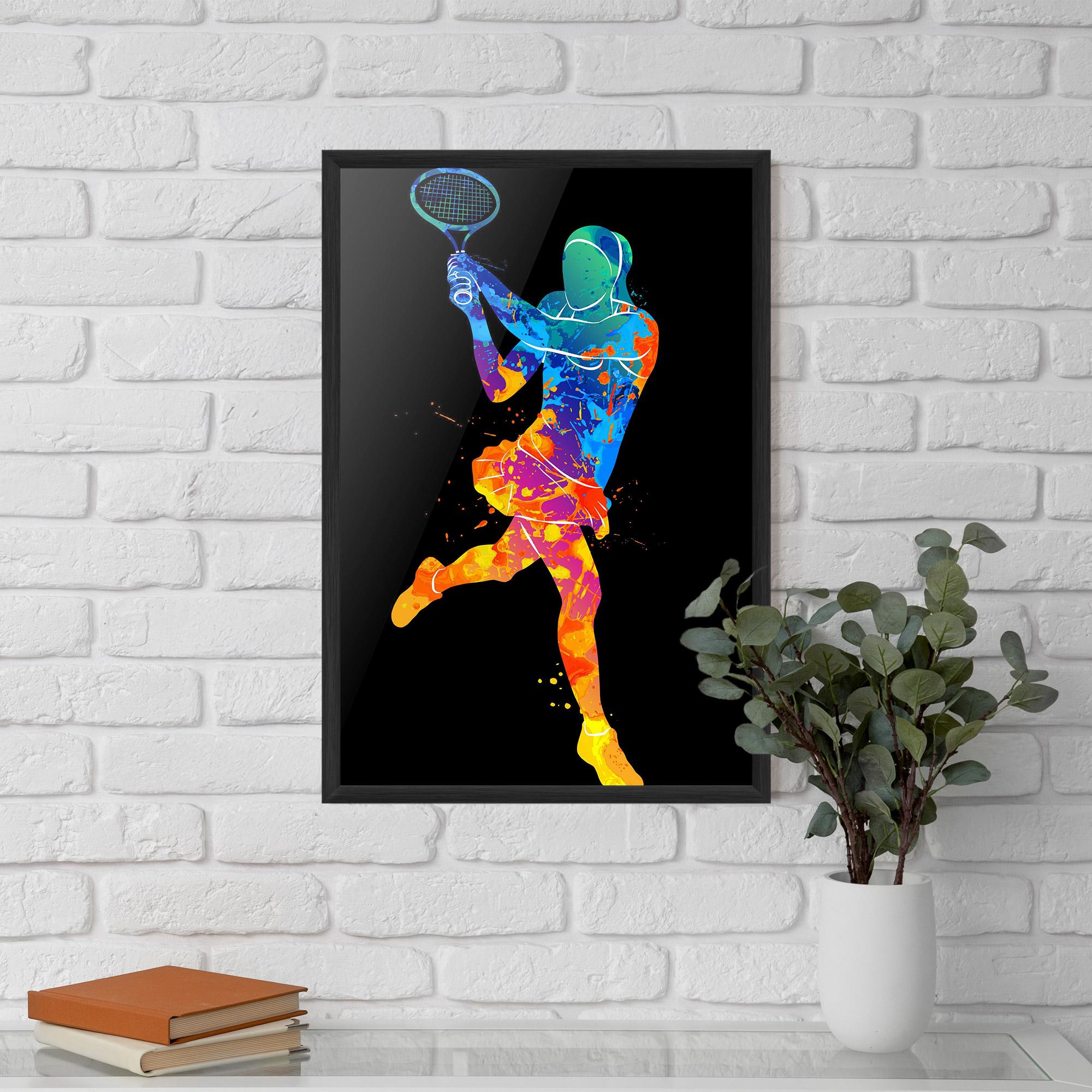 Poster Înrămat Blue Orange Tennis mockup 5