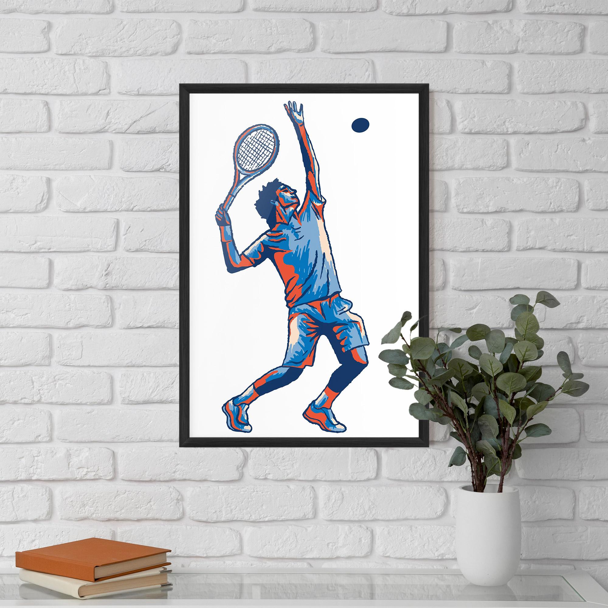 Poster Înrămat Blue Red Tennis mockup 5
