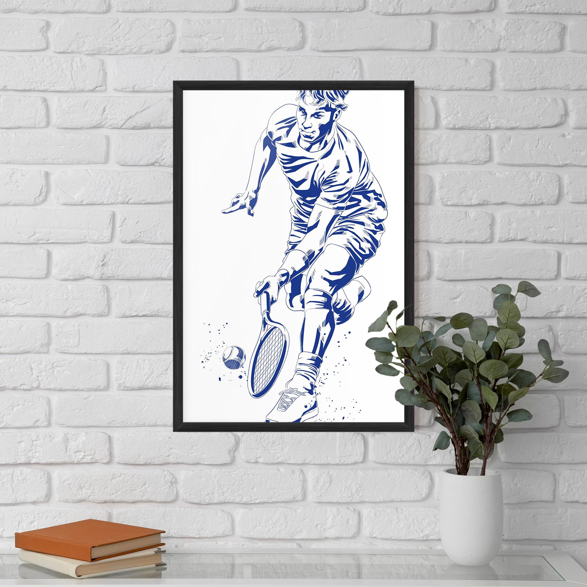 Poster Înrămat Blue Tennis mockup 5