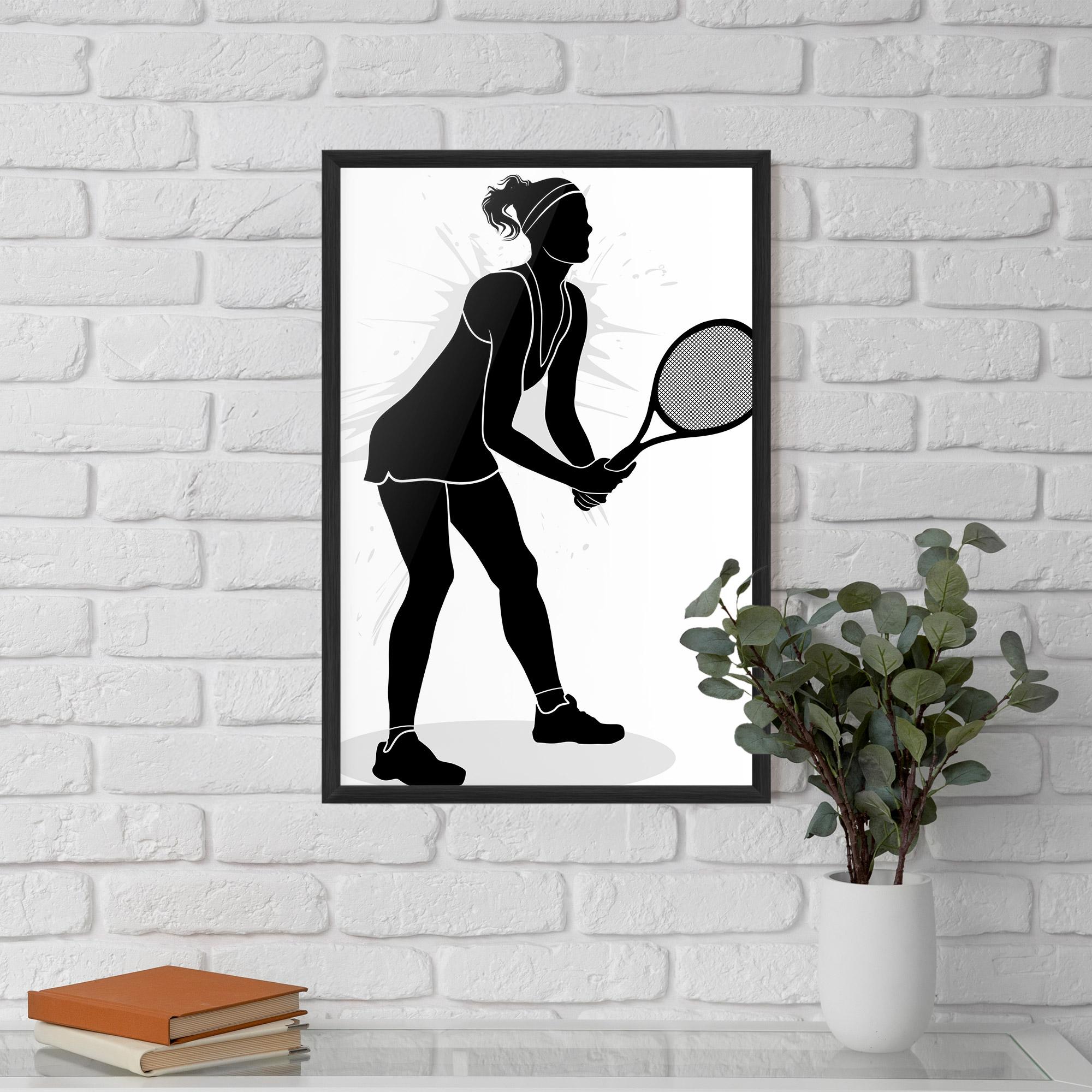 Poster Înrămat Female Tennis Player mockup 5