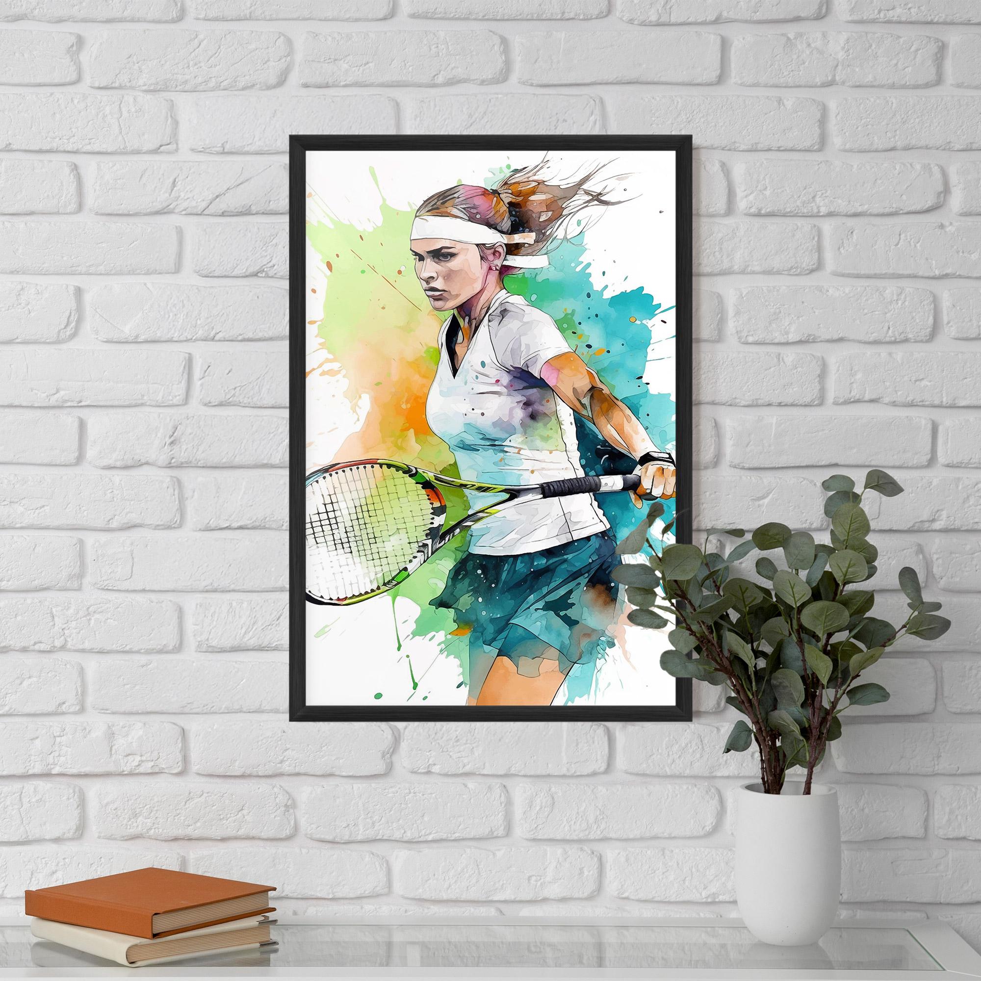 Poster Înrămat Green Blue Tennis mockup 5