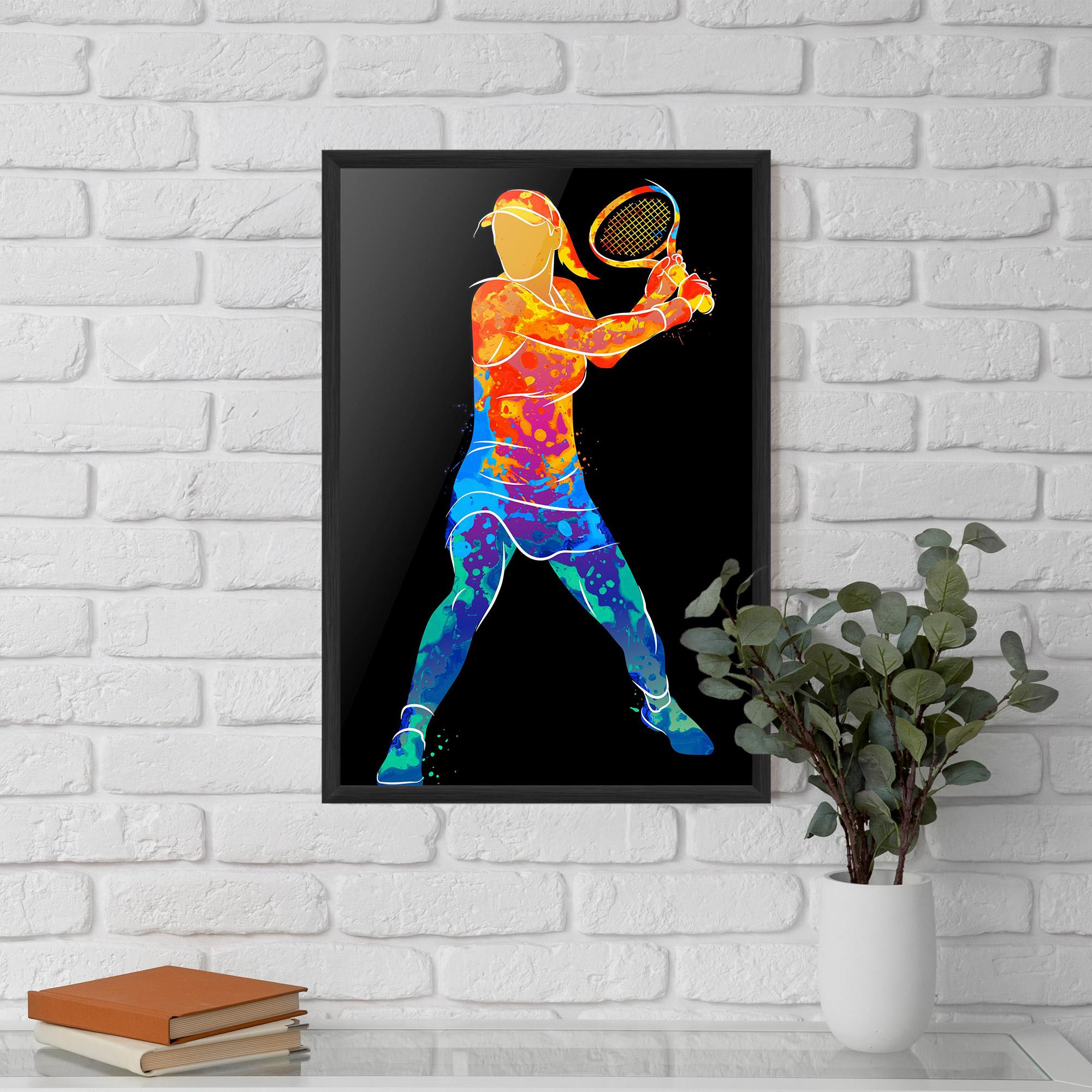 Poster Înrămat Green Orange Tennis mockup 5