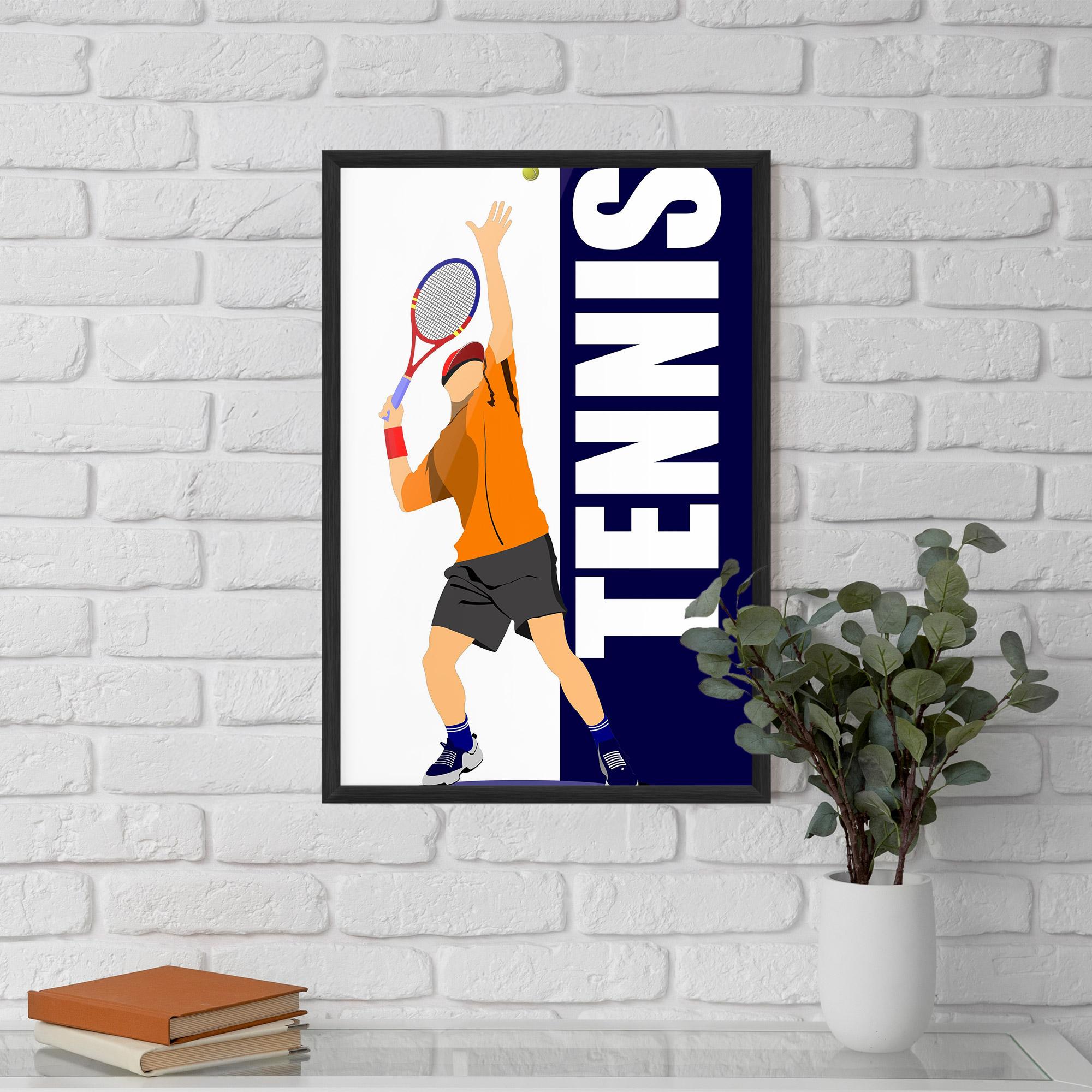 Poster Înrămat Orange Tennis Player mockup 5
