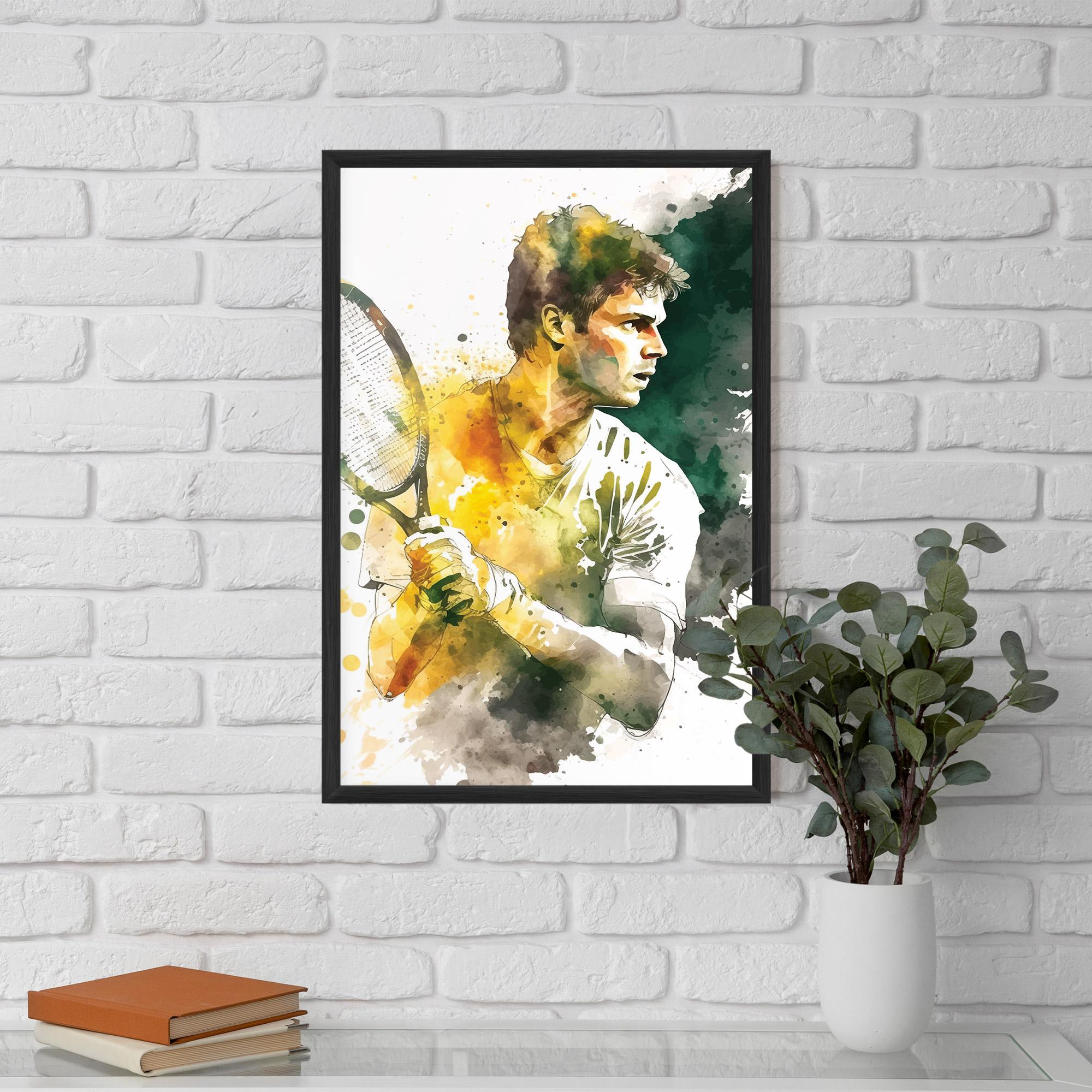 Poster Înrămat Player Watercolor mockup 5