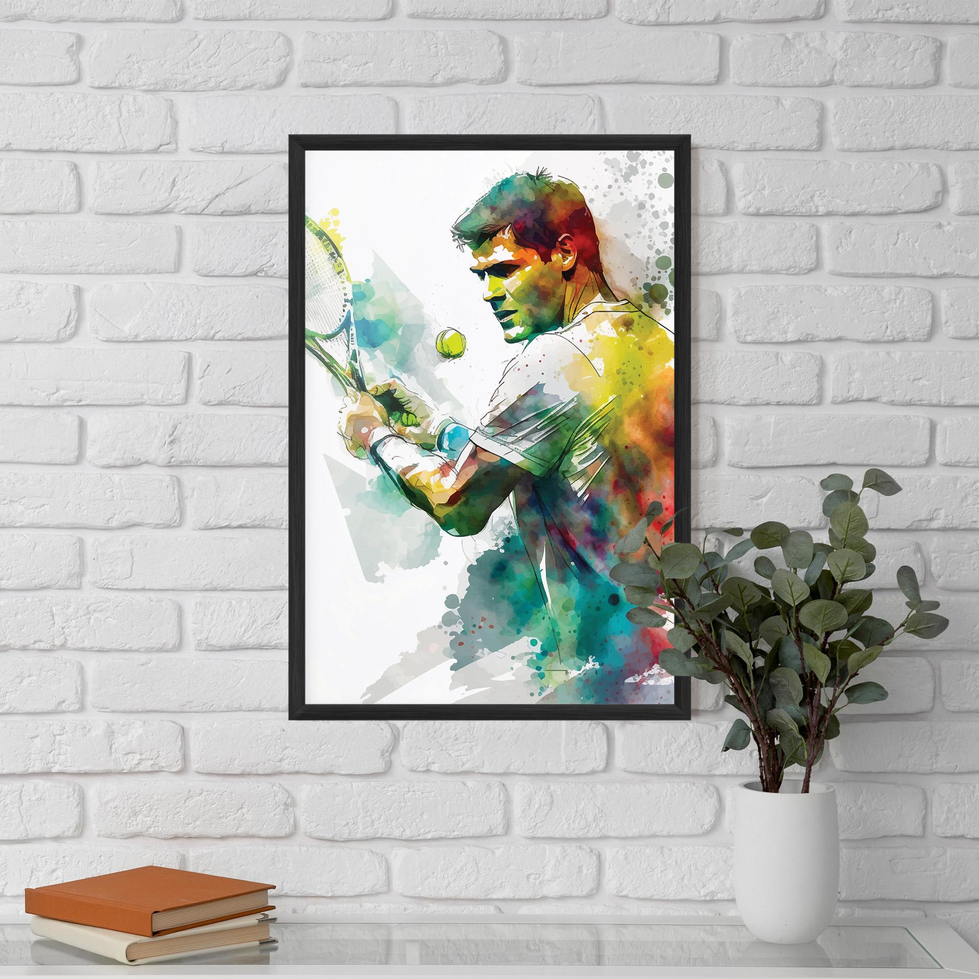Poster Înrămat Tenis Watercolor mockup 5