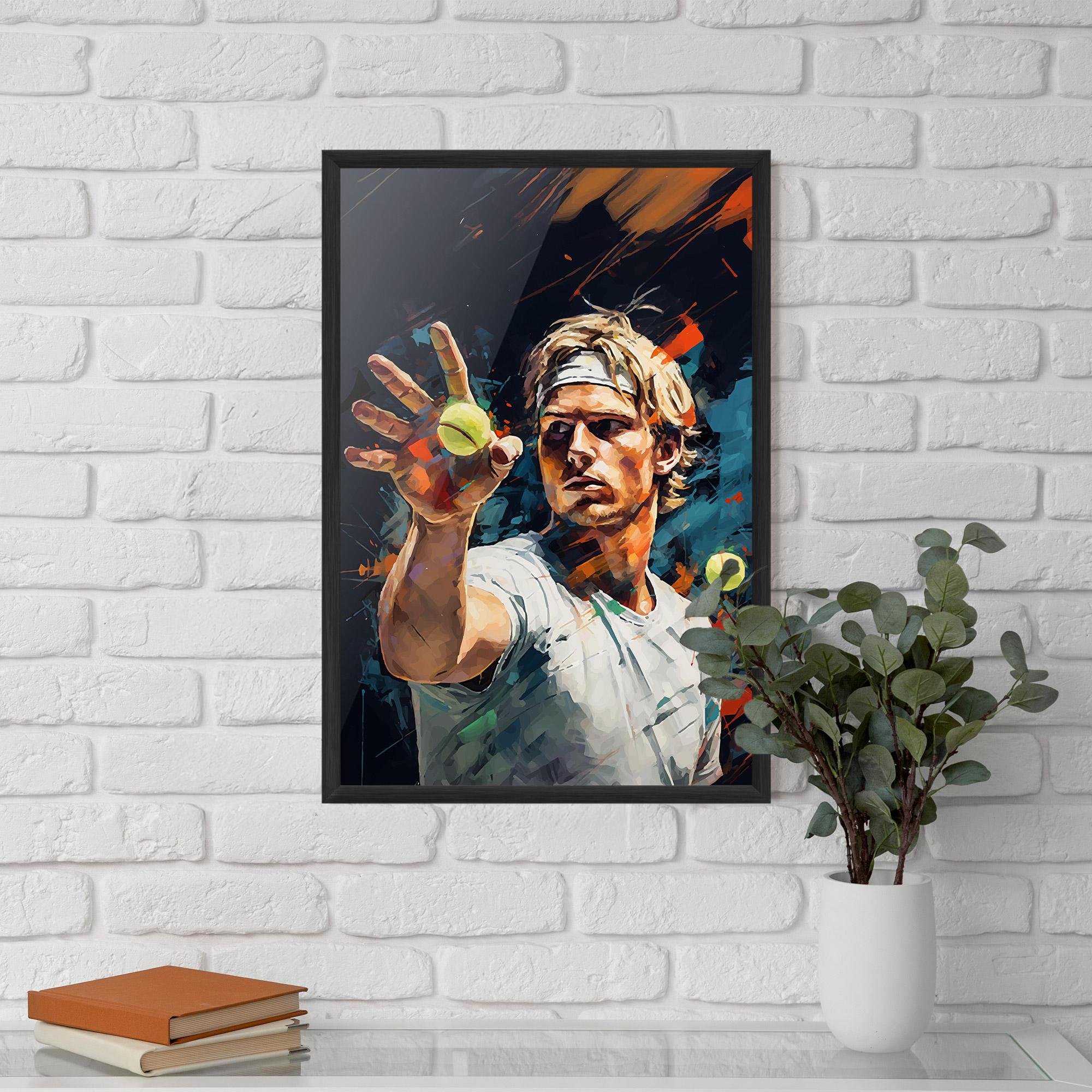 Poster Înrămat Tennis Player Art mockup 5