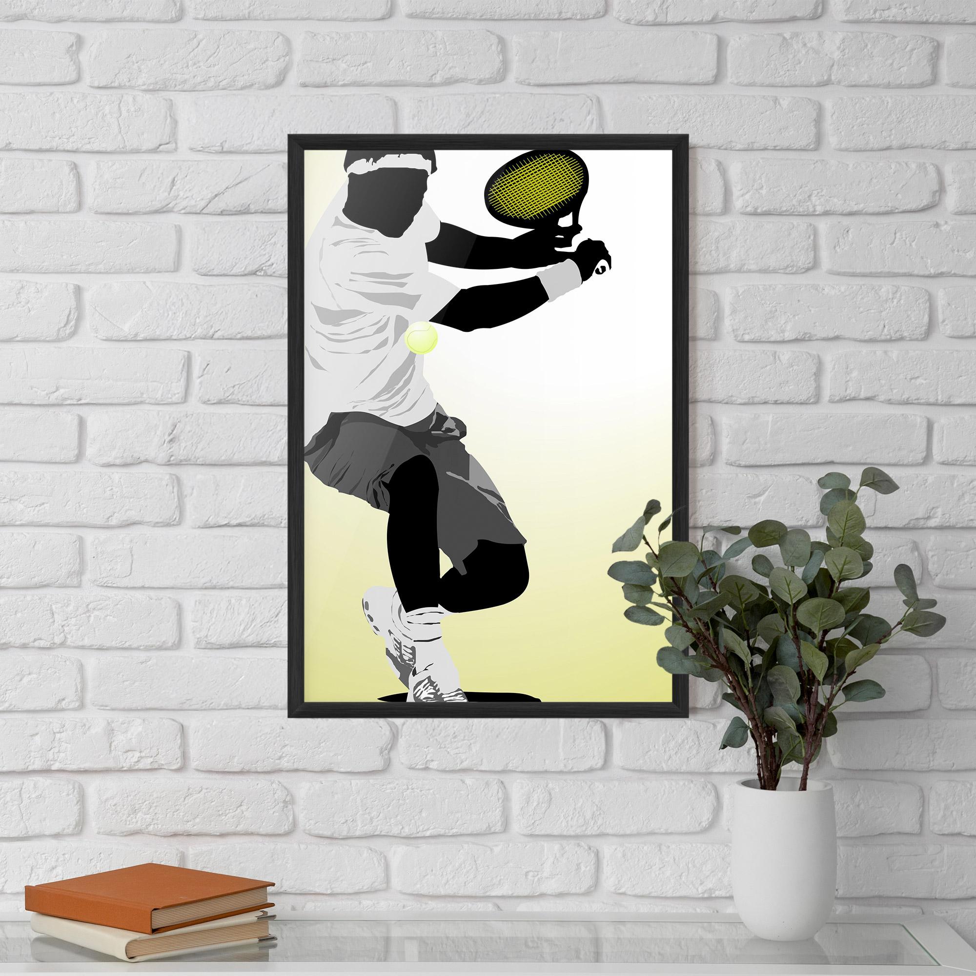 Poster Înrămat Yellow Light Tennis mockup 5