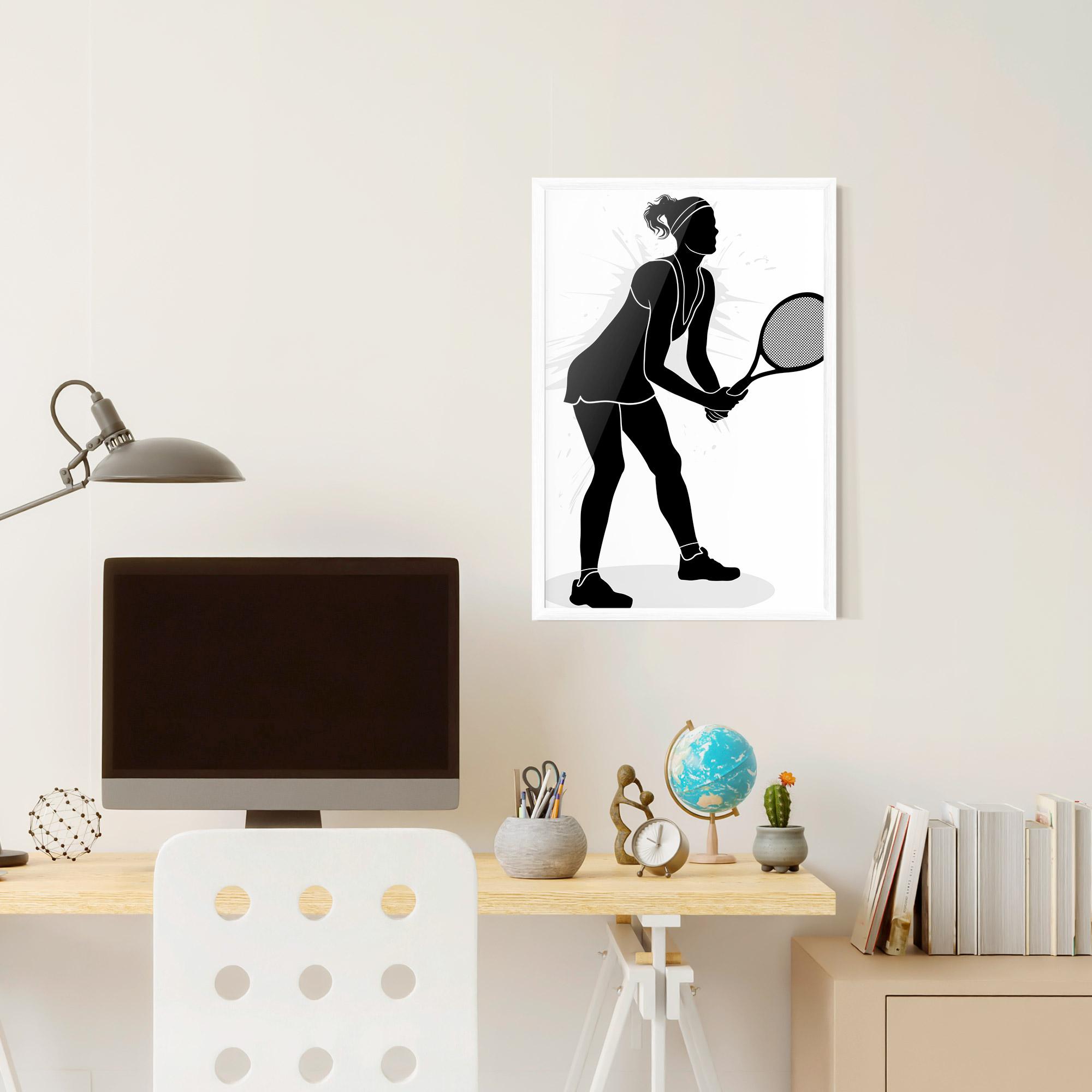 Poster Înrămat Female Tennis Player mockup 6