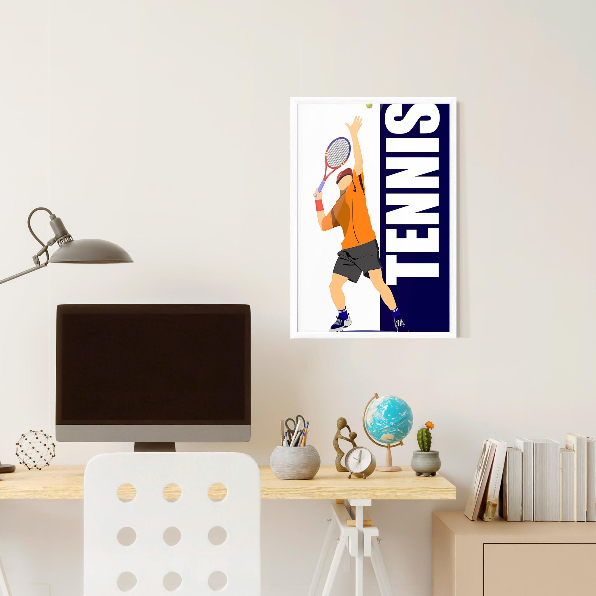 Poster Înrămat Orange Tennis Player mockup 6