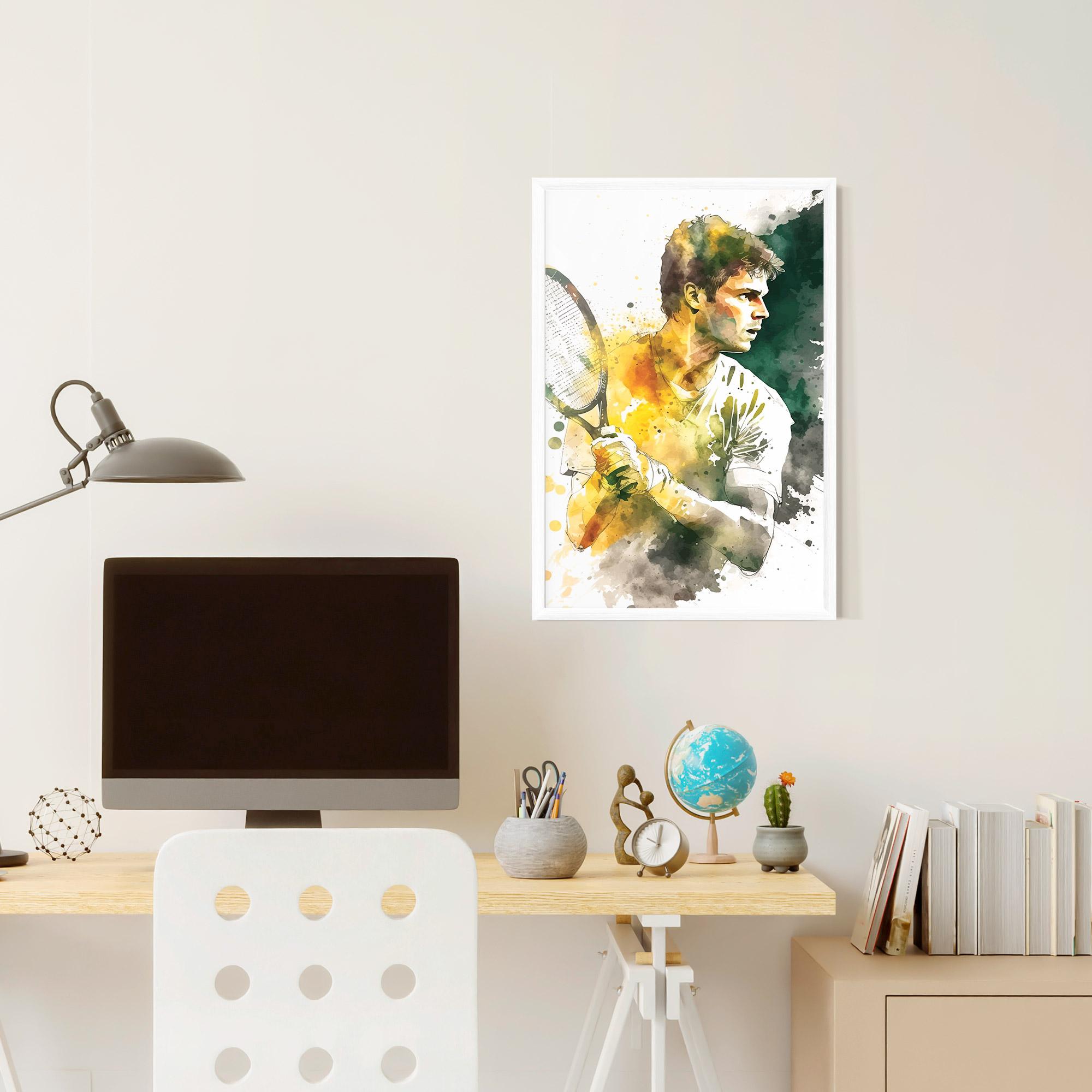 Poster Înrămat Player Watercolor mockup 6
