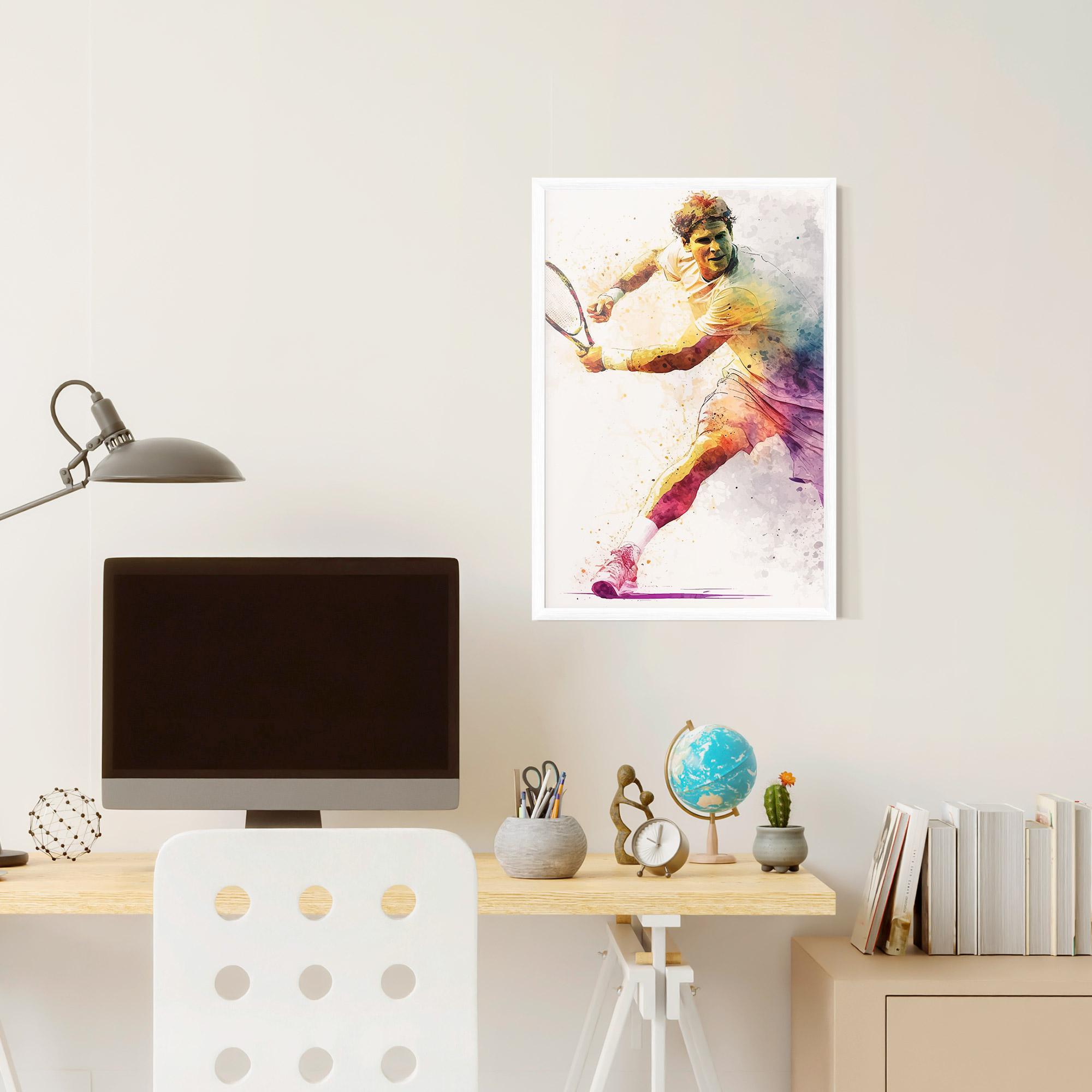 Poster Înrămat Watercolor Tennis mockup 6