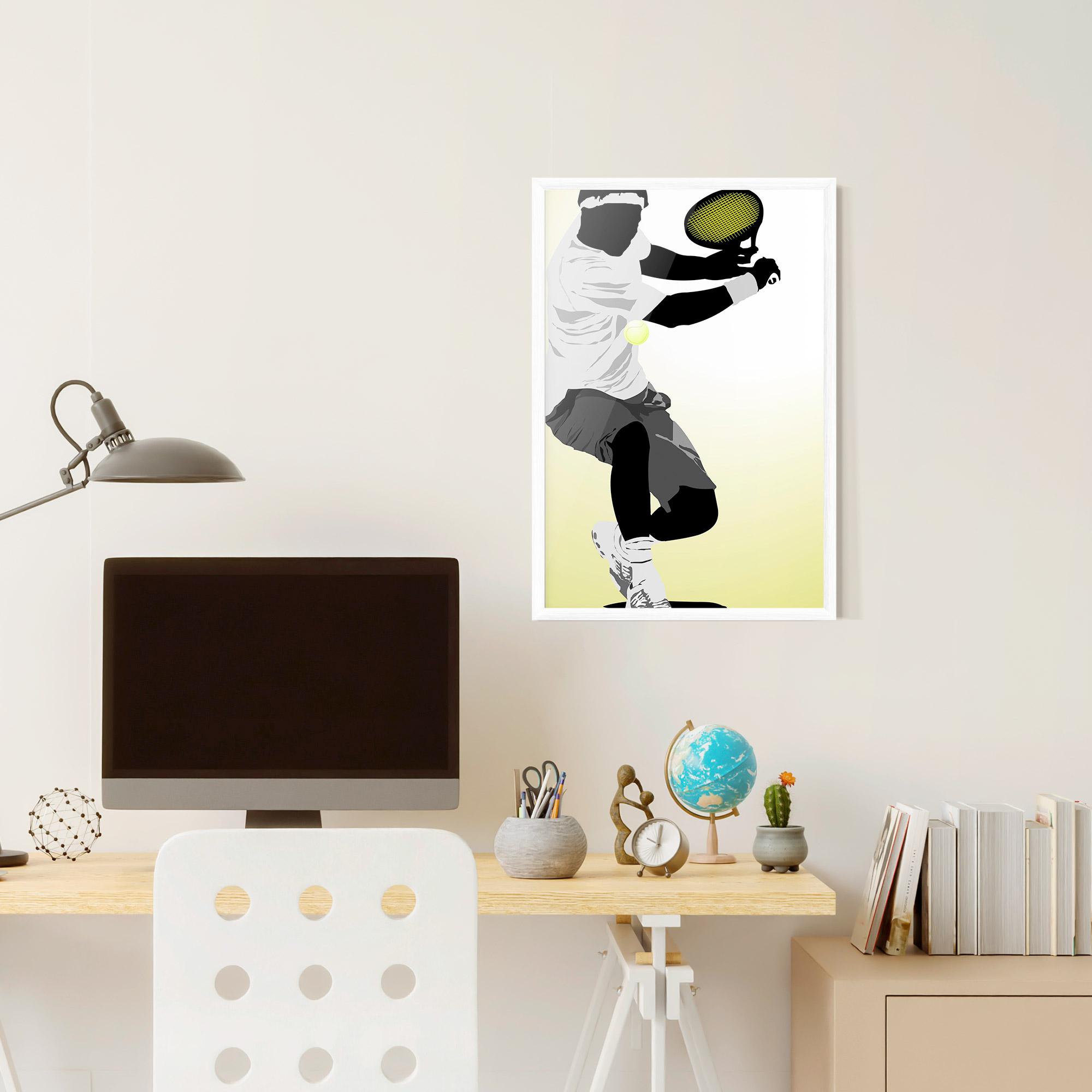 Poster Înrămat Yellow Light Tennis mockup 6