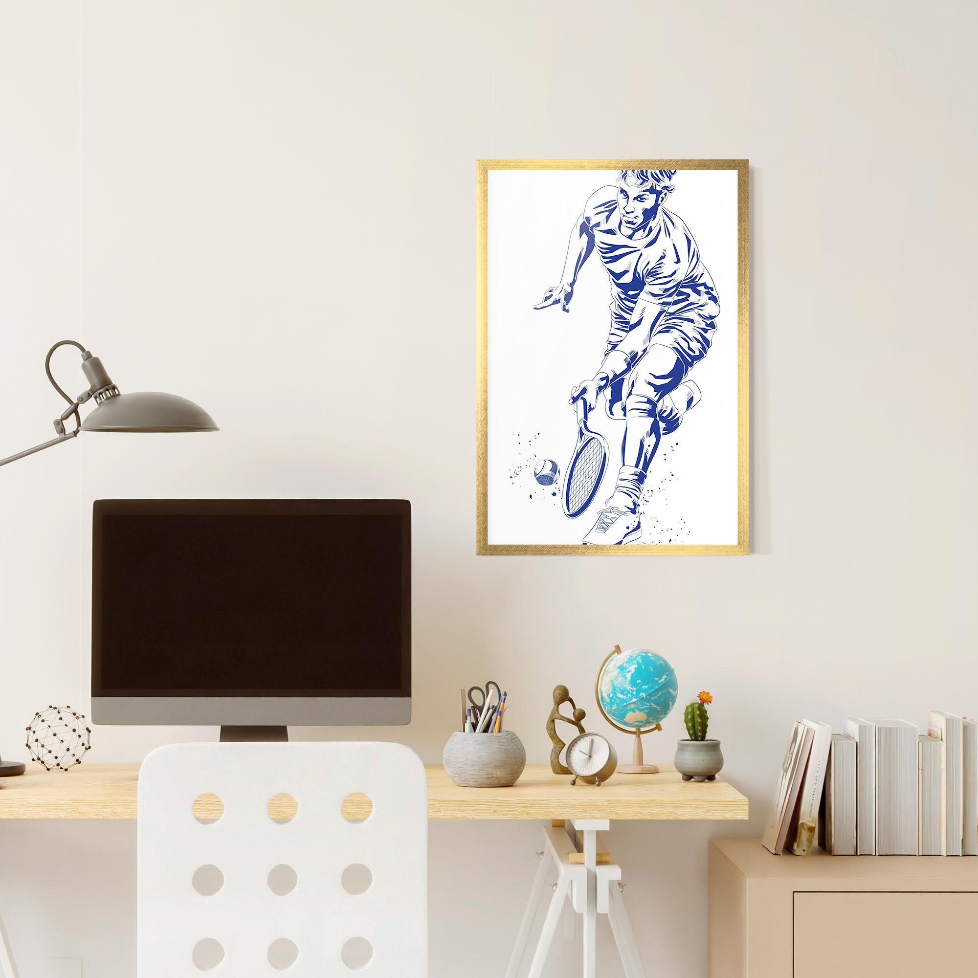 Poster Înrămat Blue Tennis mockup 6
