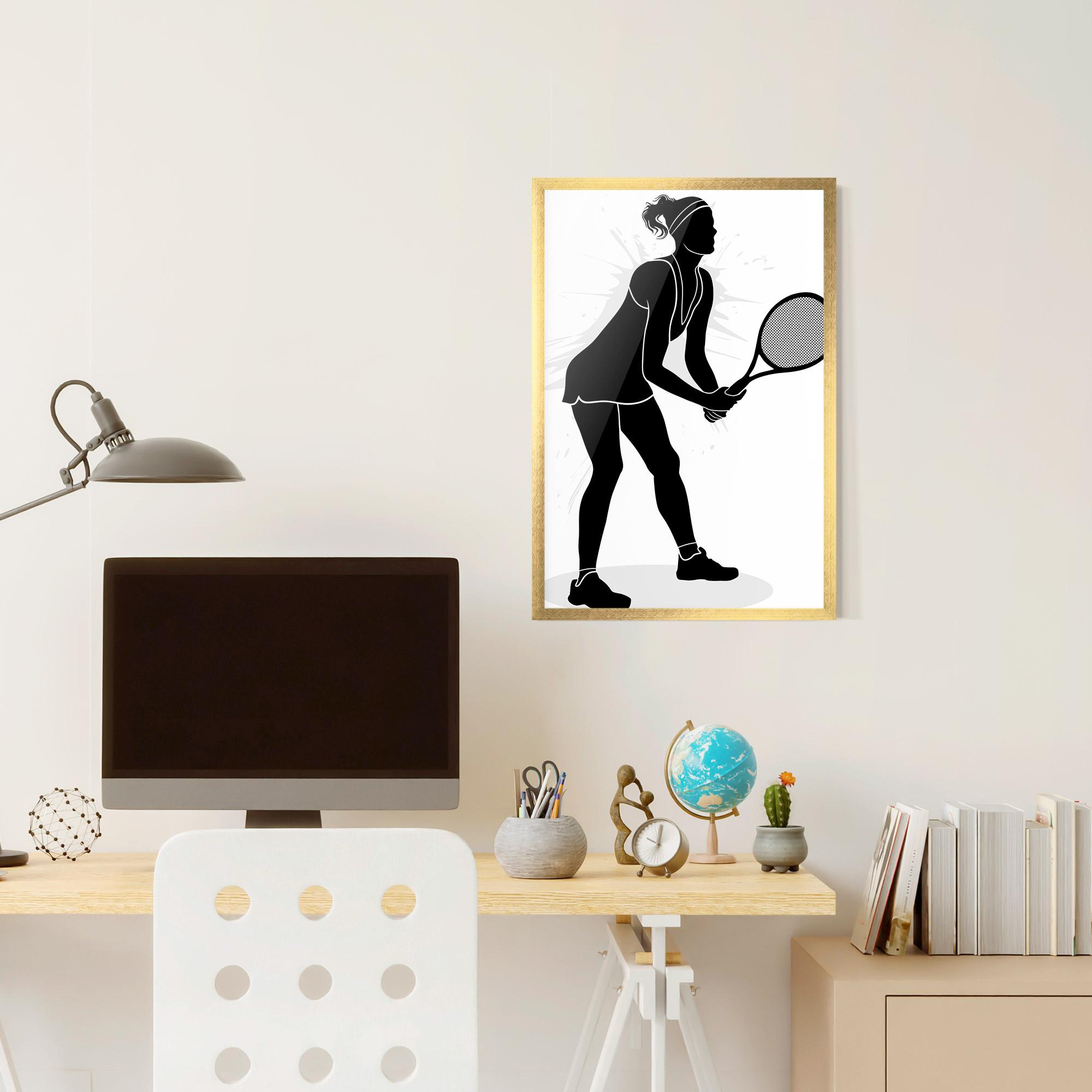 Poster Înrămat Female Tennis Player mockup 6
