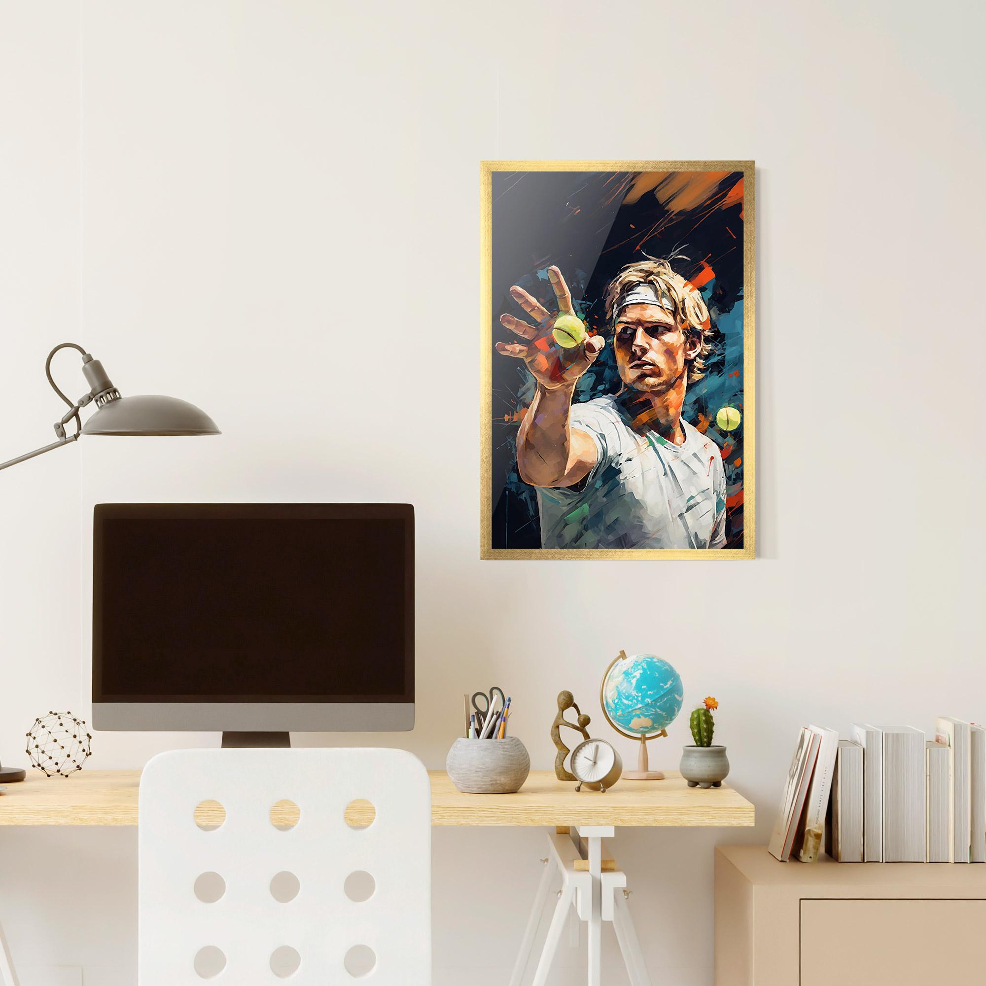 Poster Înrămat Tennis Player Art mockup 6
