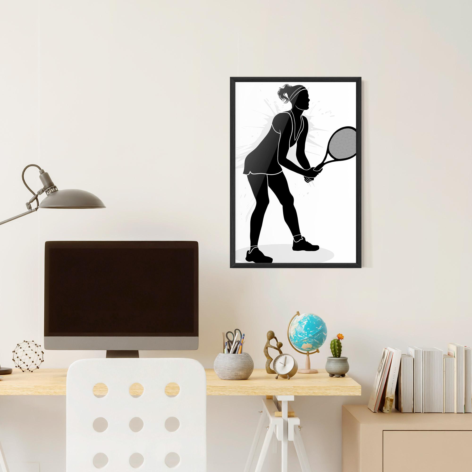 Poster Înrămat Female Tennis Player mockup 6