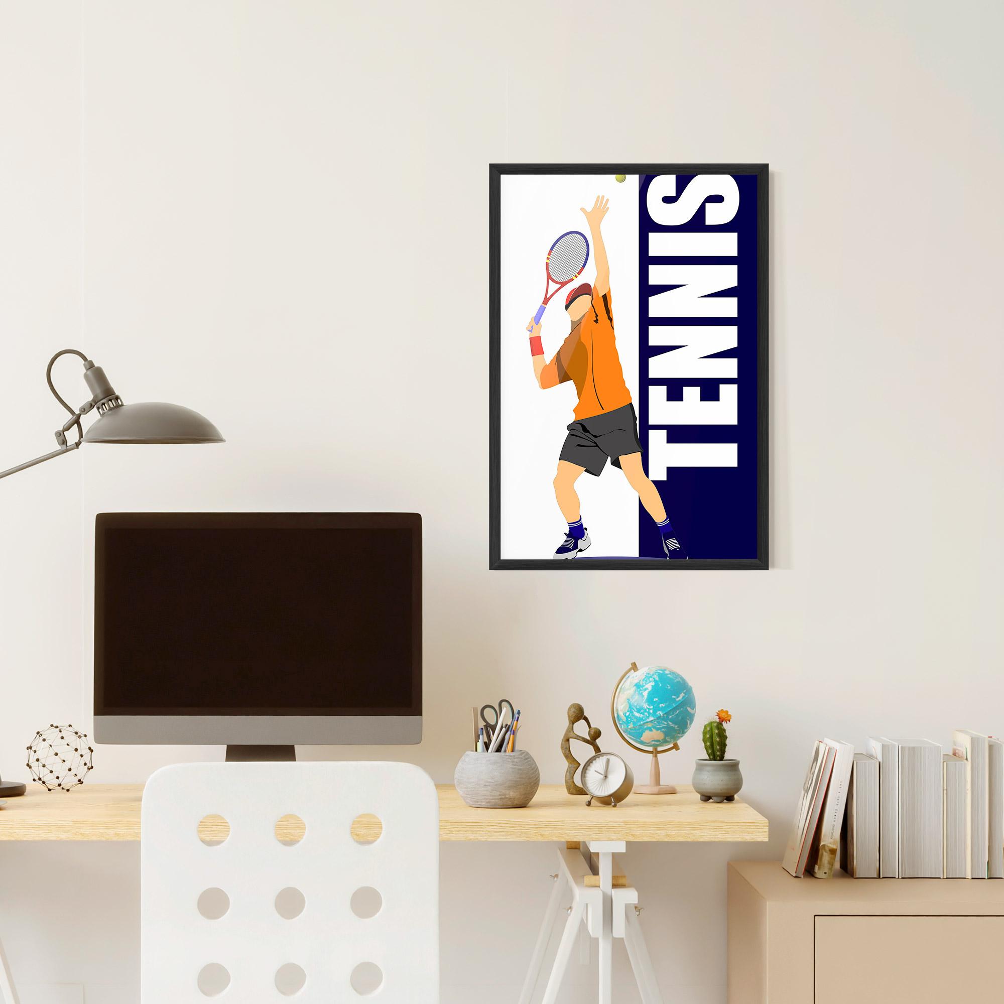 Poster Înrămat Orange Tennis Player mockup 6