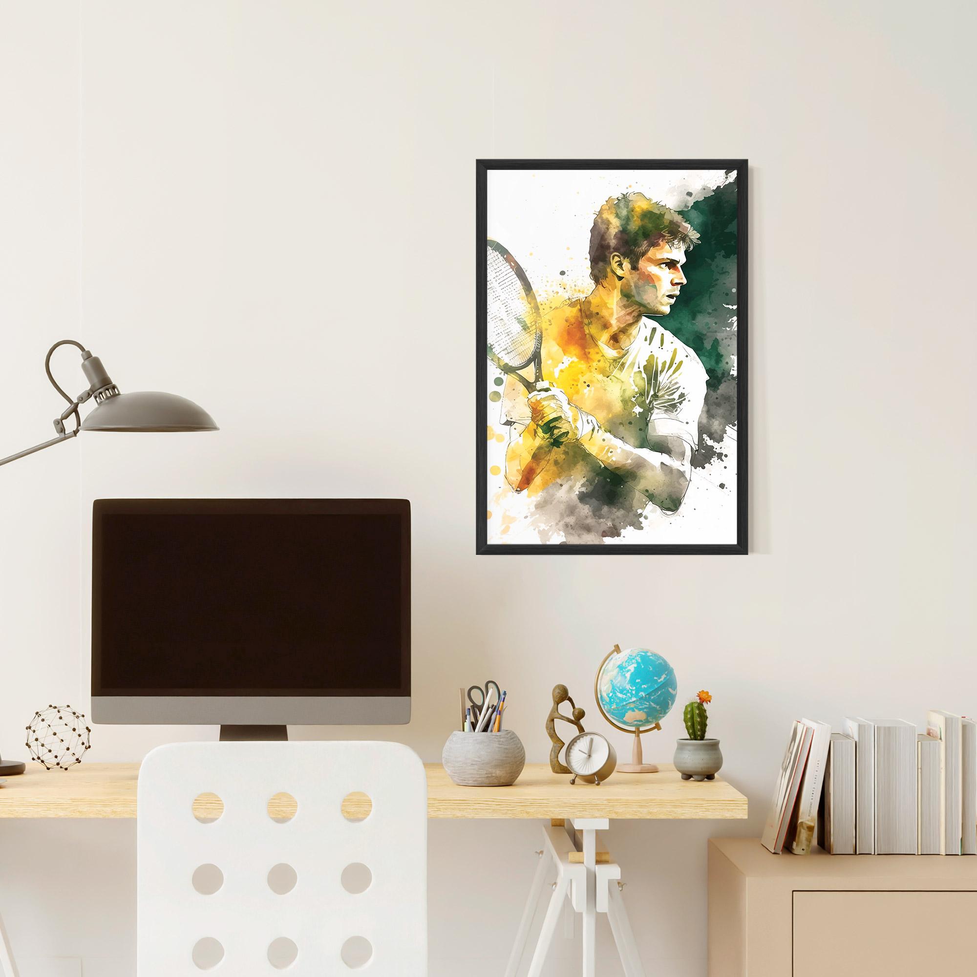 Poster Înrămat Player Watercolor mockup 6