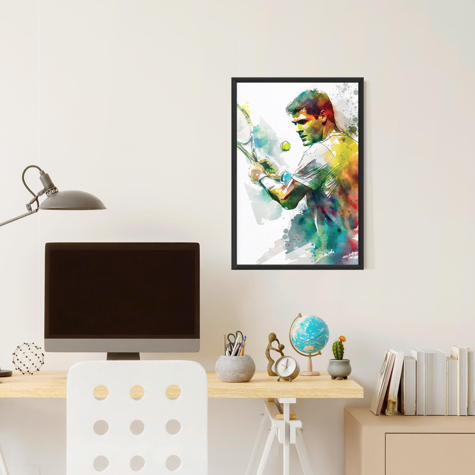 Poster Înrămat Tenis Watercolor mockup 6