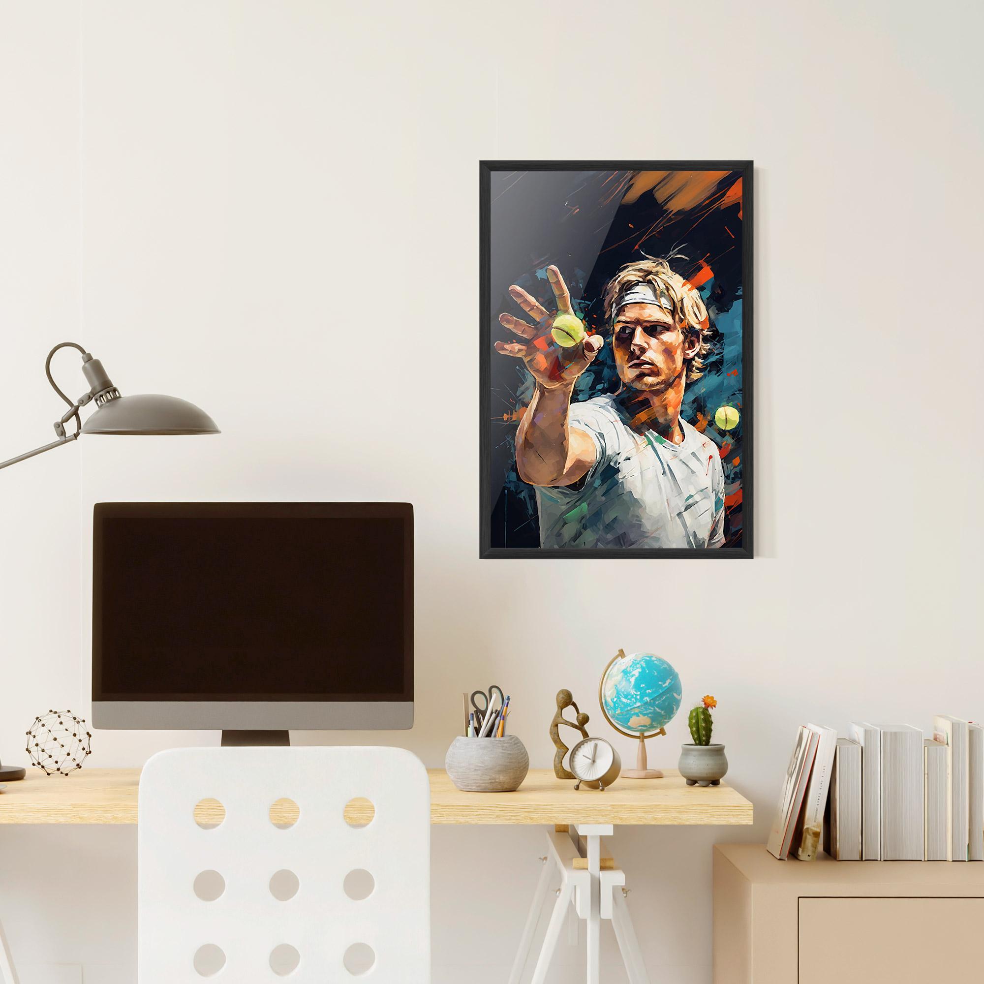 Poster Înrămat Tennis Player Art mockup 6