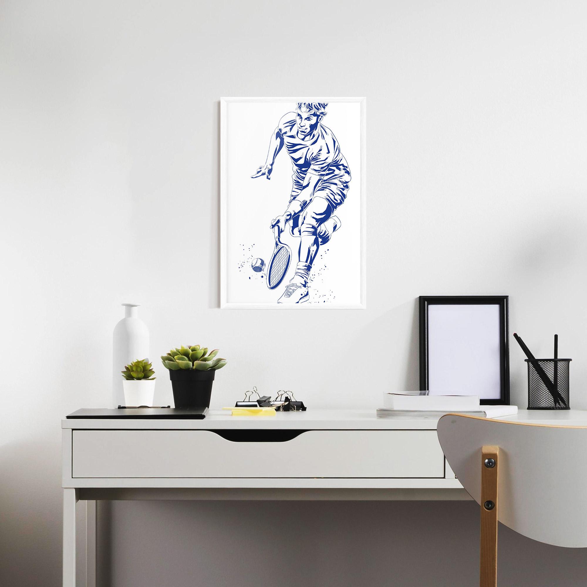 Poster Înrămat Blue Tennis mockup 7