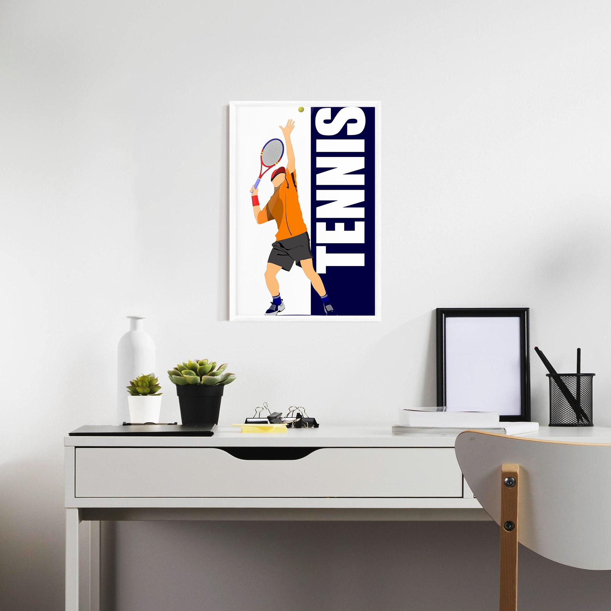 Poster Înrămat Orange Tennis Player mockup 7