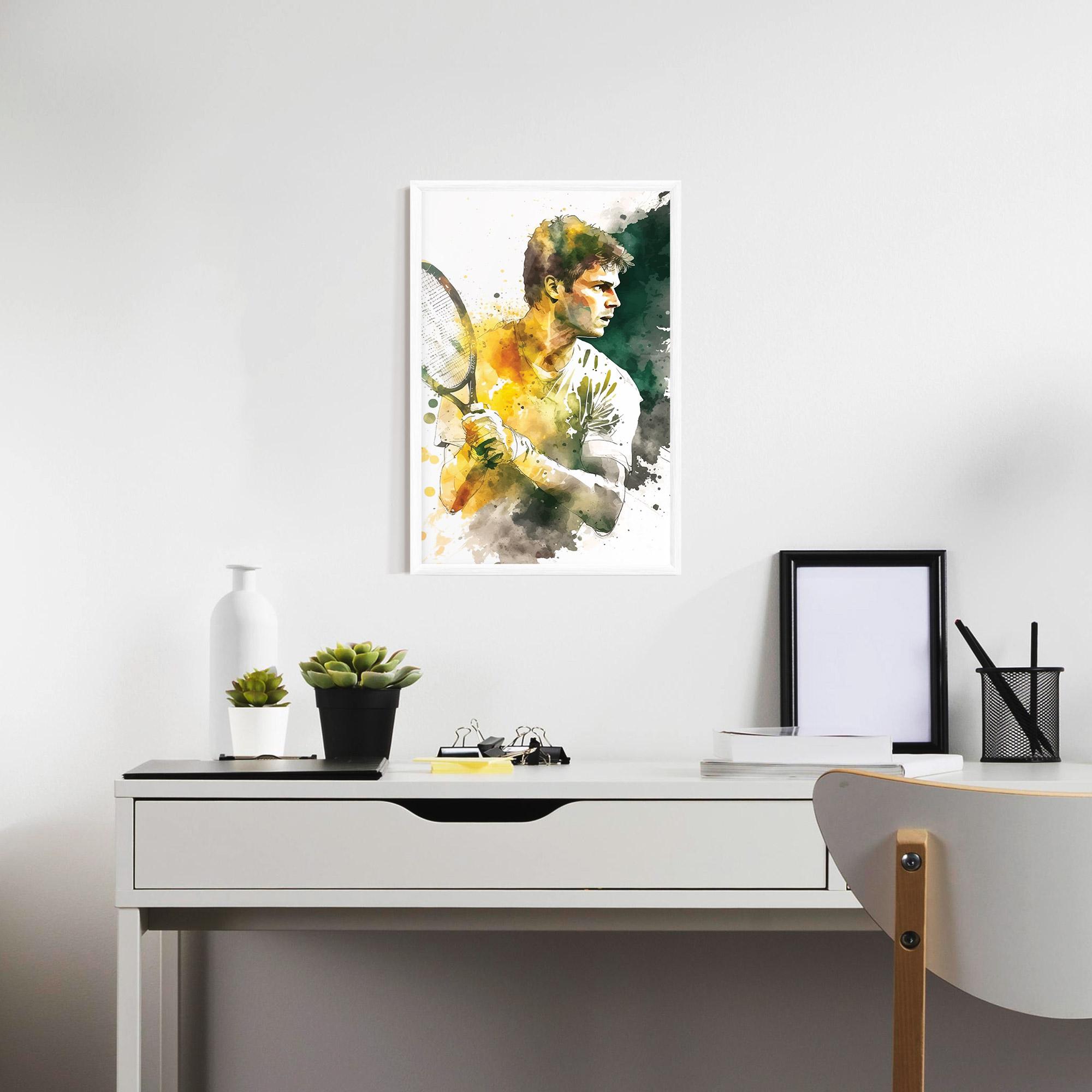 Poster Înrămat Player Watercolor mockup 7