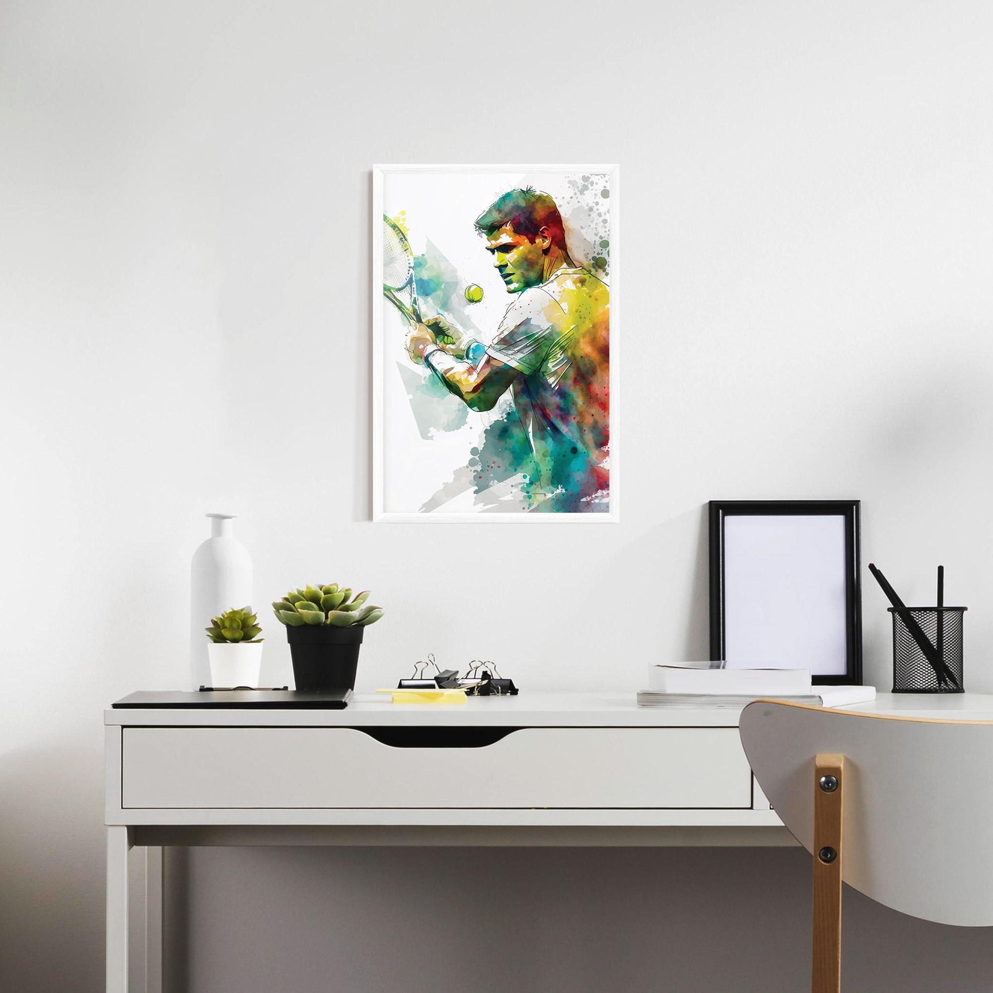 Poster Înrămat Tenis Watercolor mockup 7