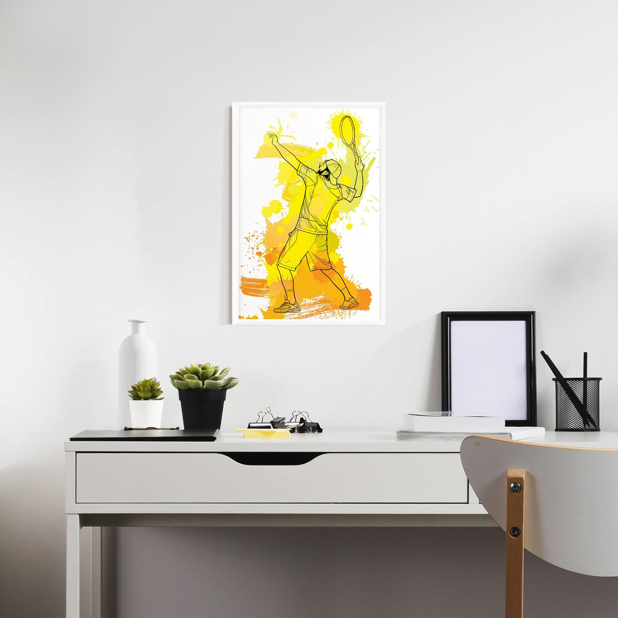 Poster Înrămat Yellow Art Tennis mockup 7