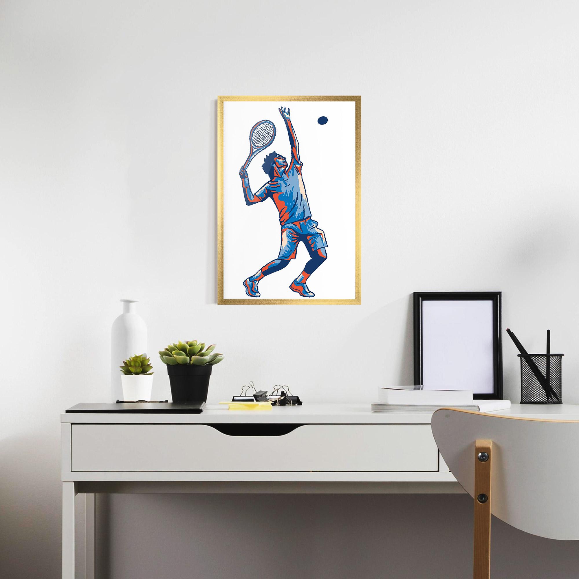Poster Înrămat Blue Red Tennis mockup 7