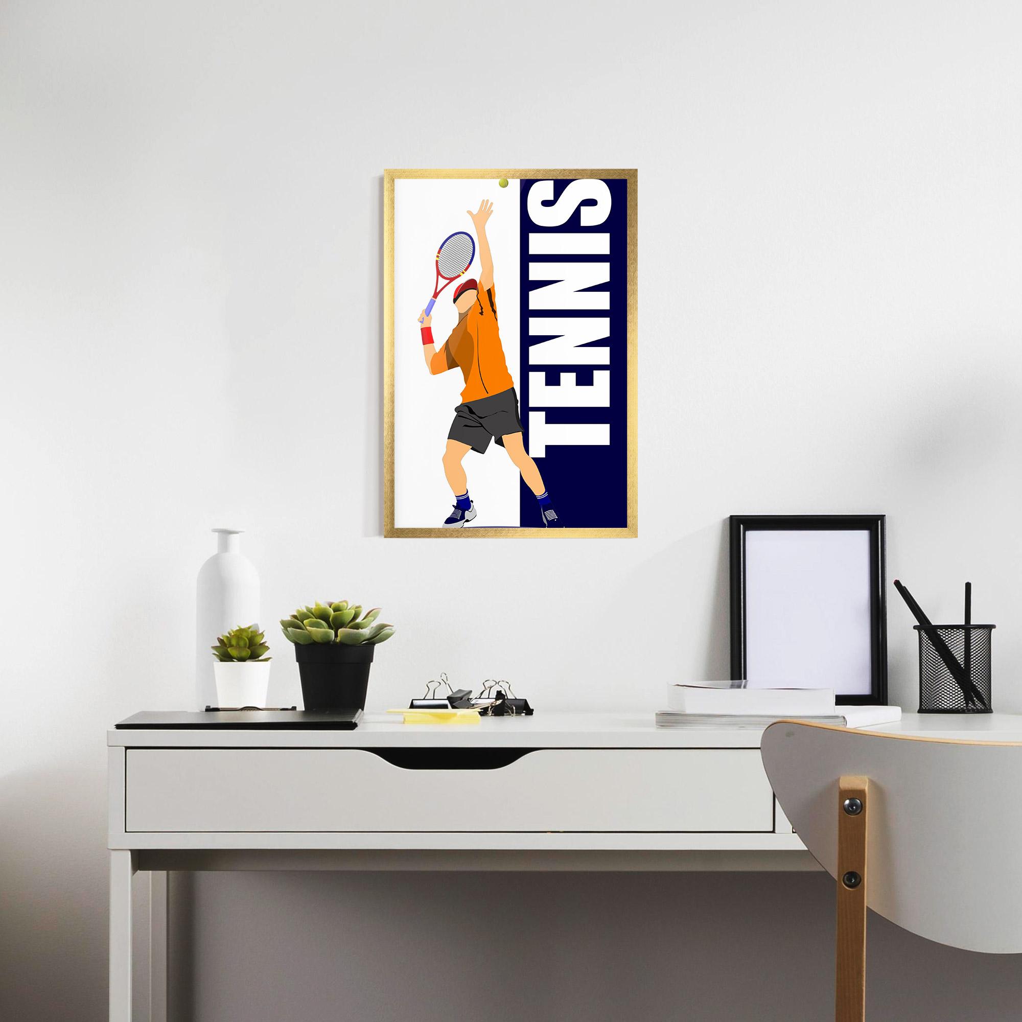 Poster Înrămat Orange Tennis Player mockup 7