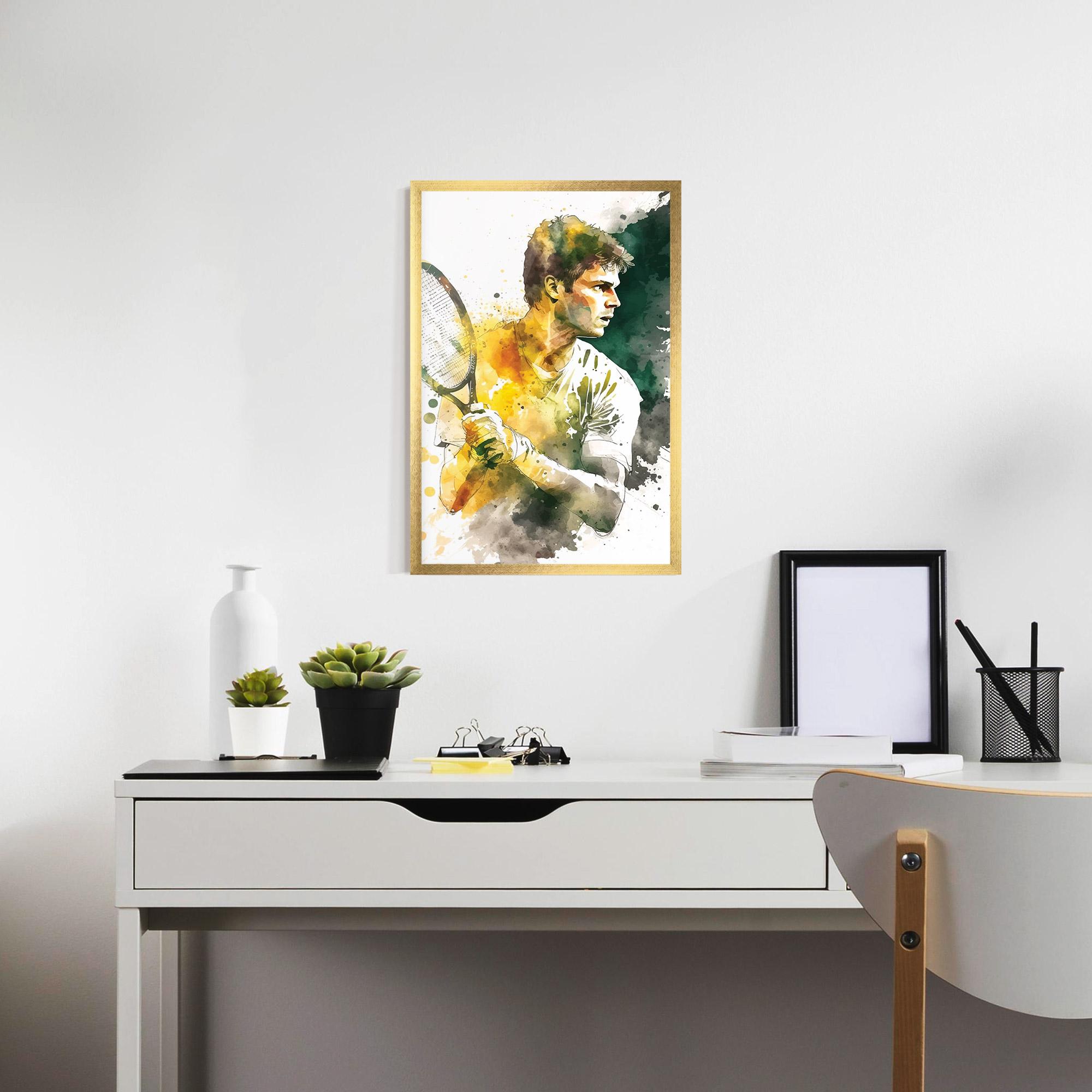 Poster Înrămat Player Watercolor mockup 7