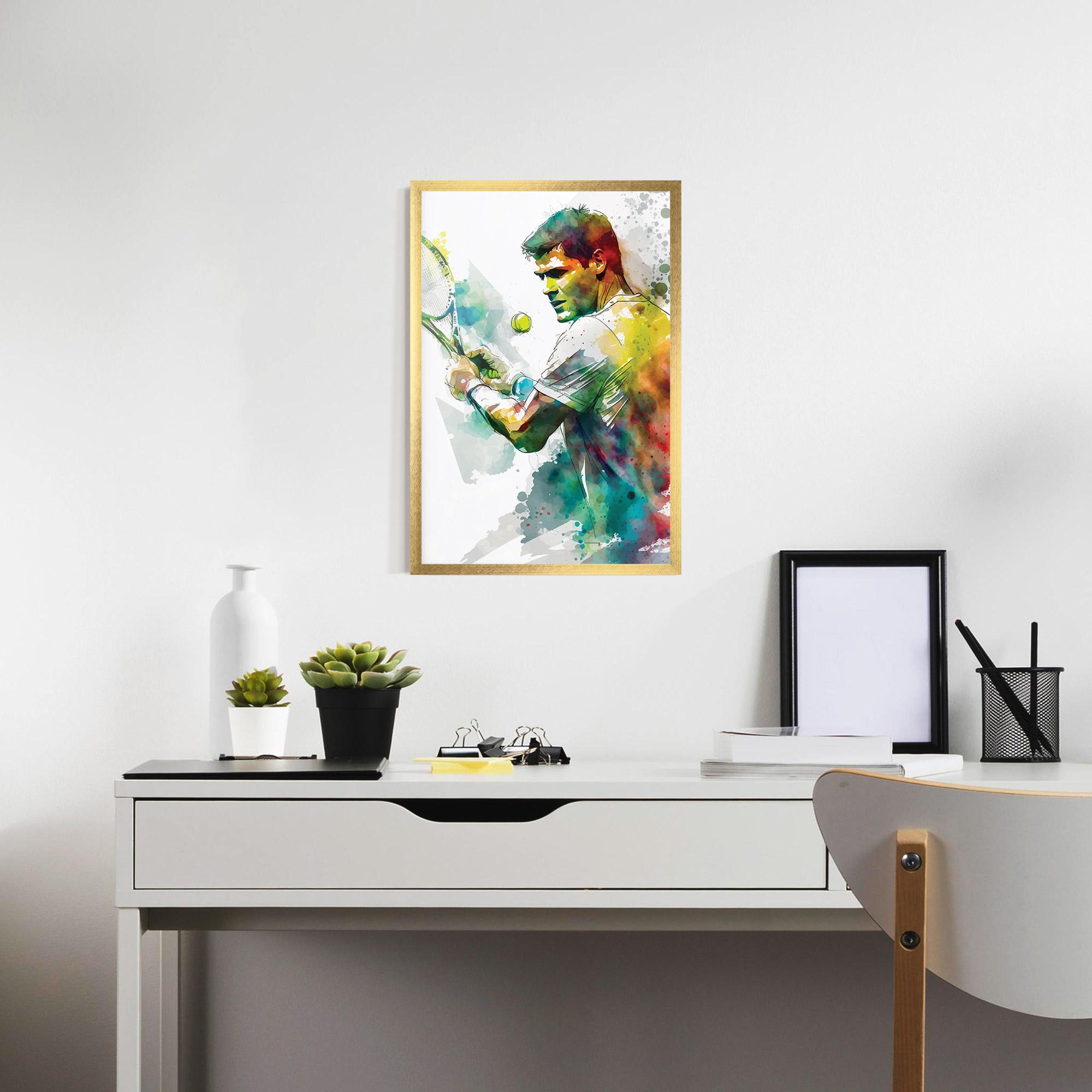 Poster Înrămat Tenis Watercolor mockup 7
