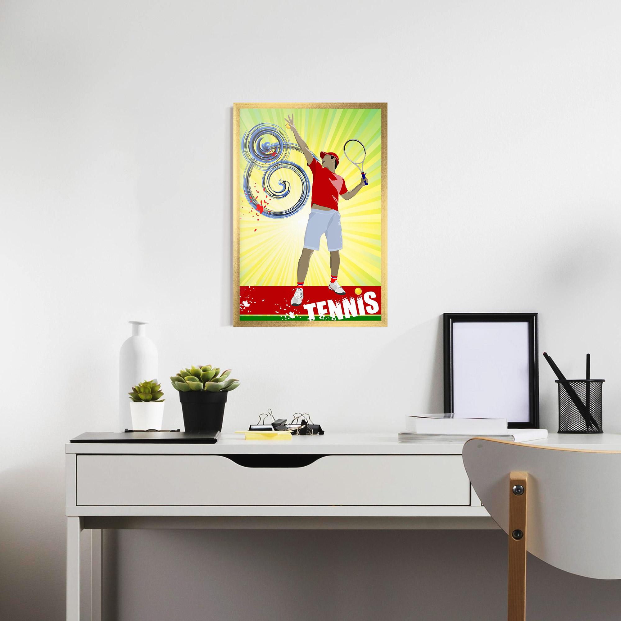 Poster Înrămat Tennis Spiral mockup 7