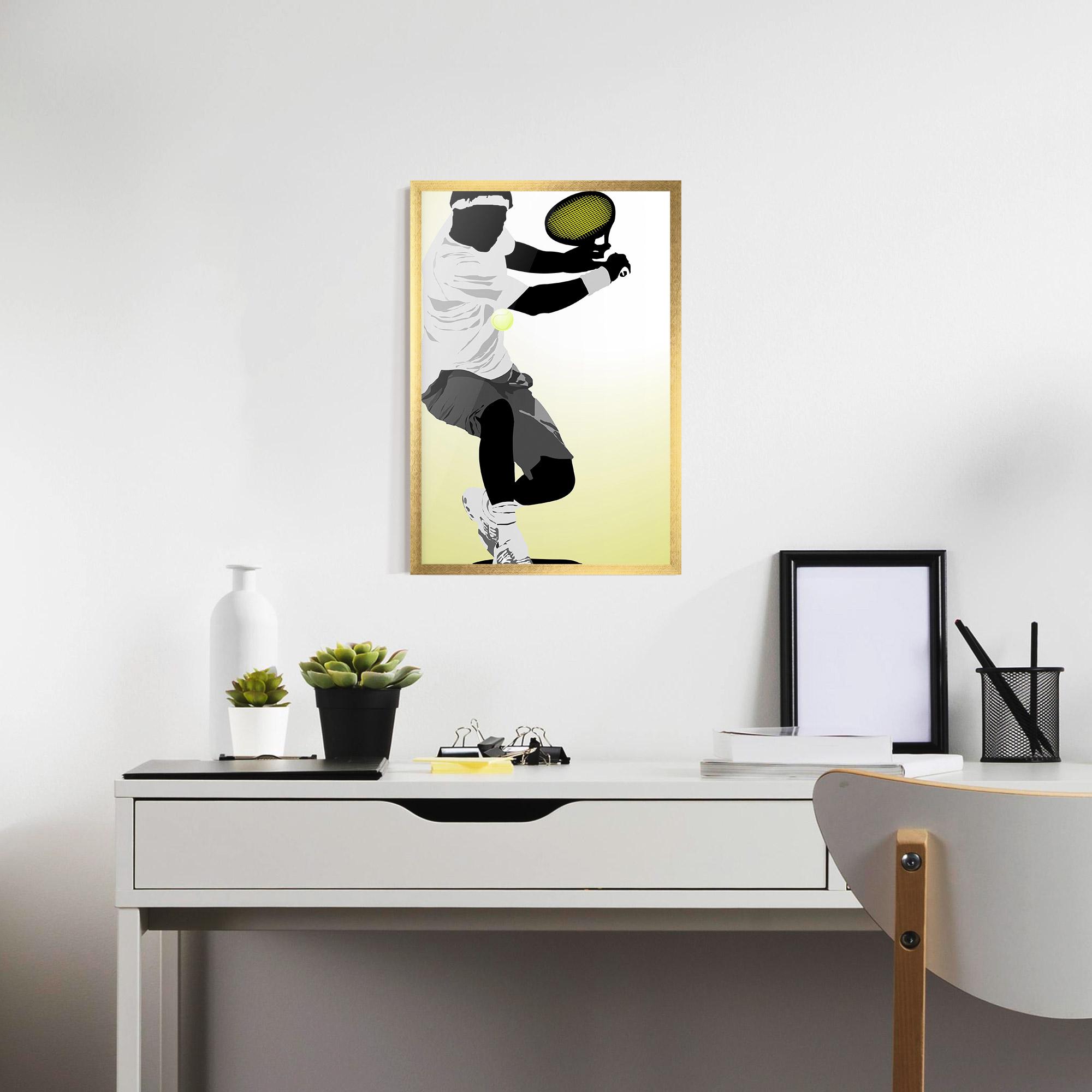 Poster Înrămat Yellow Light Tennis mockup 7