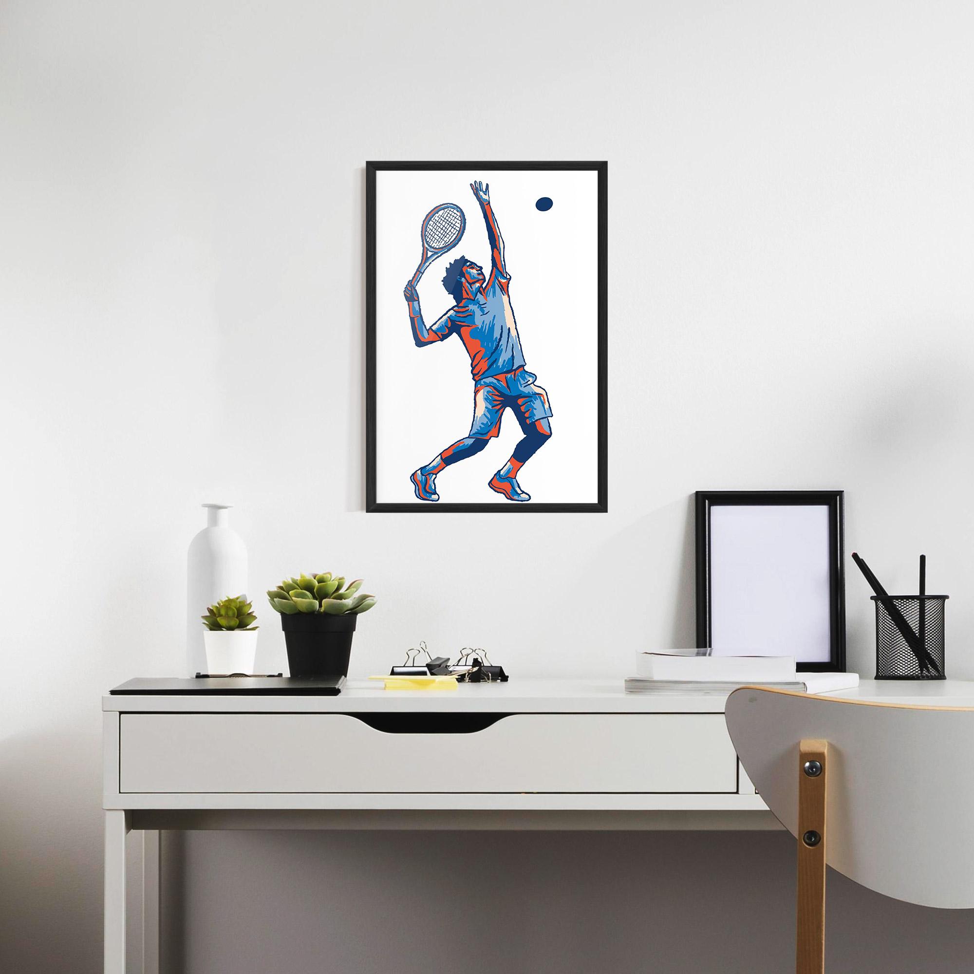 Poster Înrămat Blue Red Tennis mockup 7