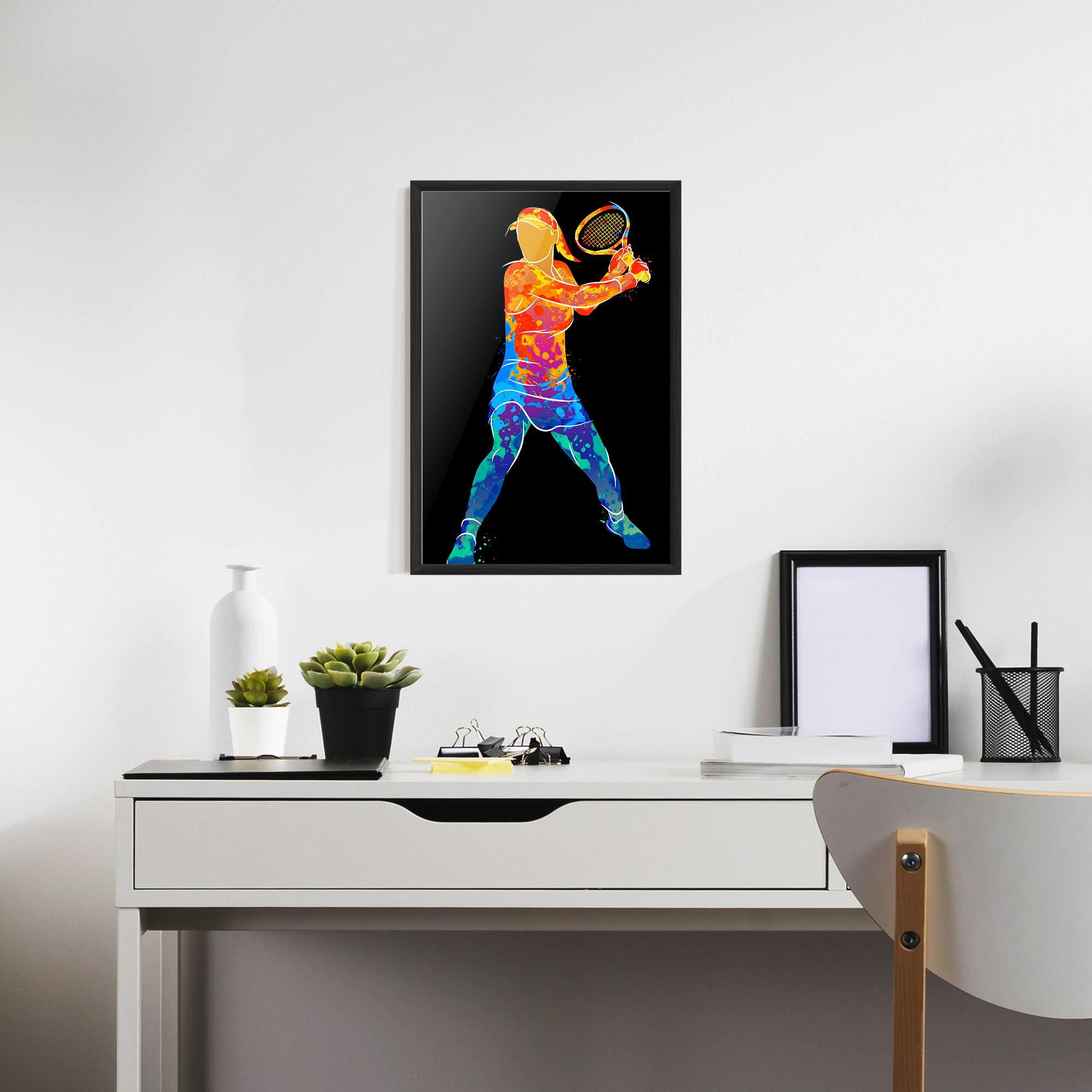 Poster Înrămat Green Orange Tennis mockup 7