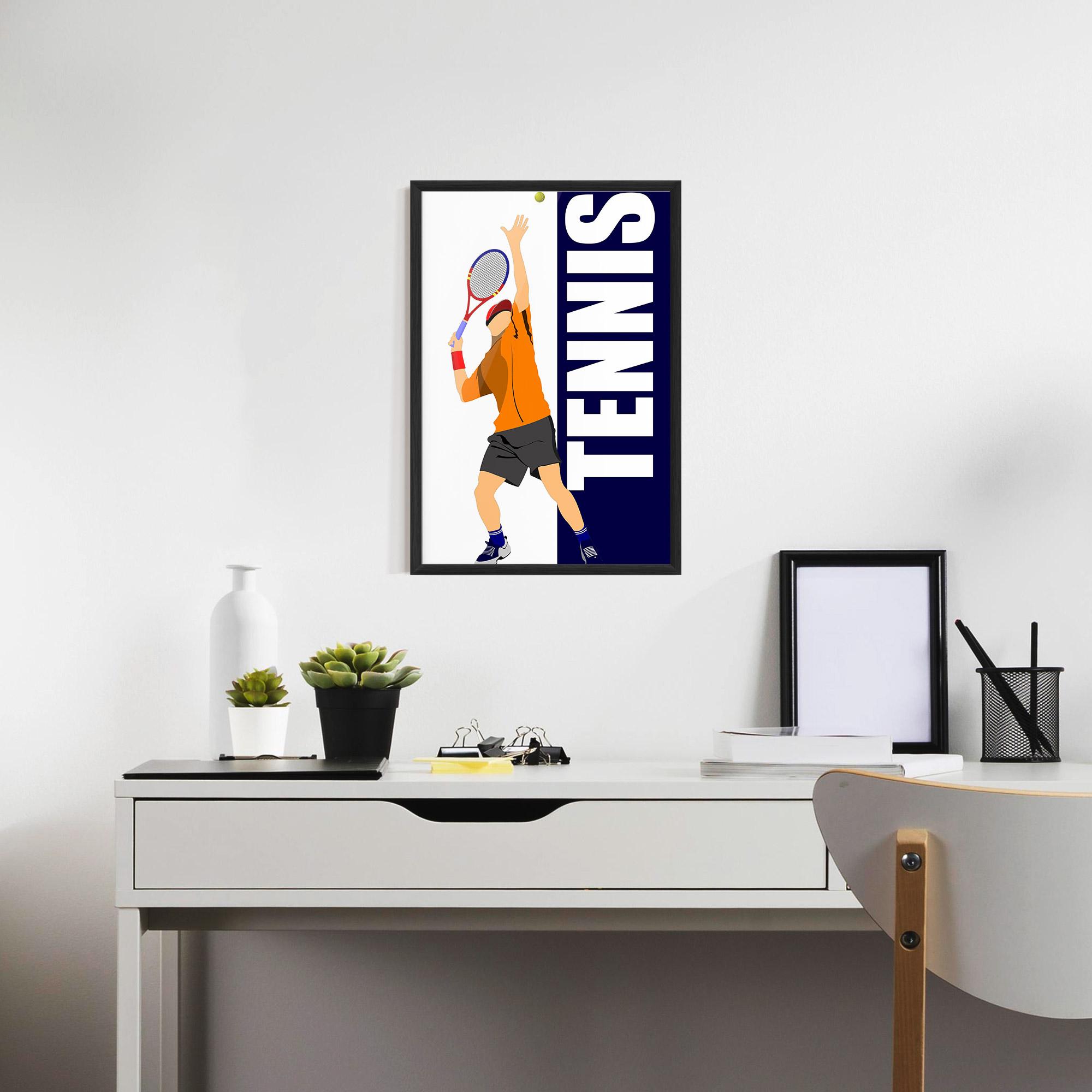 Poster Înrămat Orange Tennis Player mockup 7