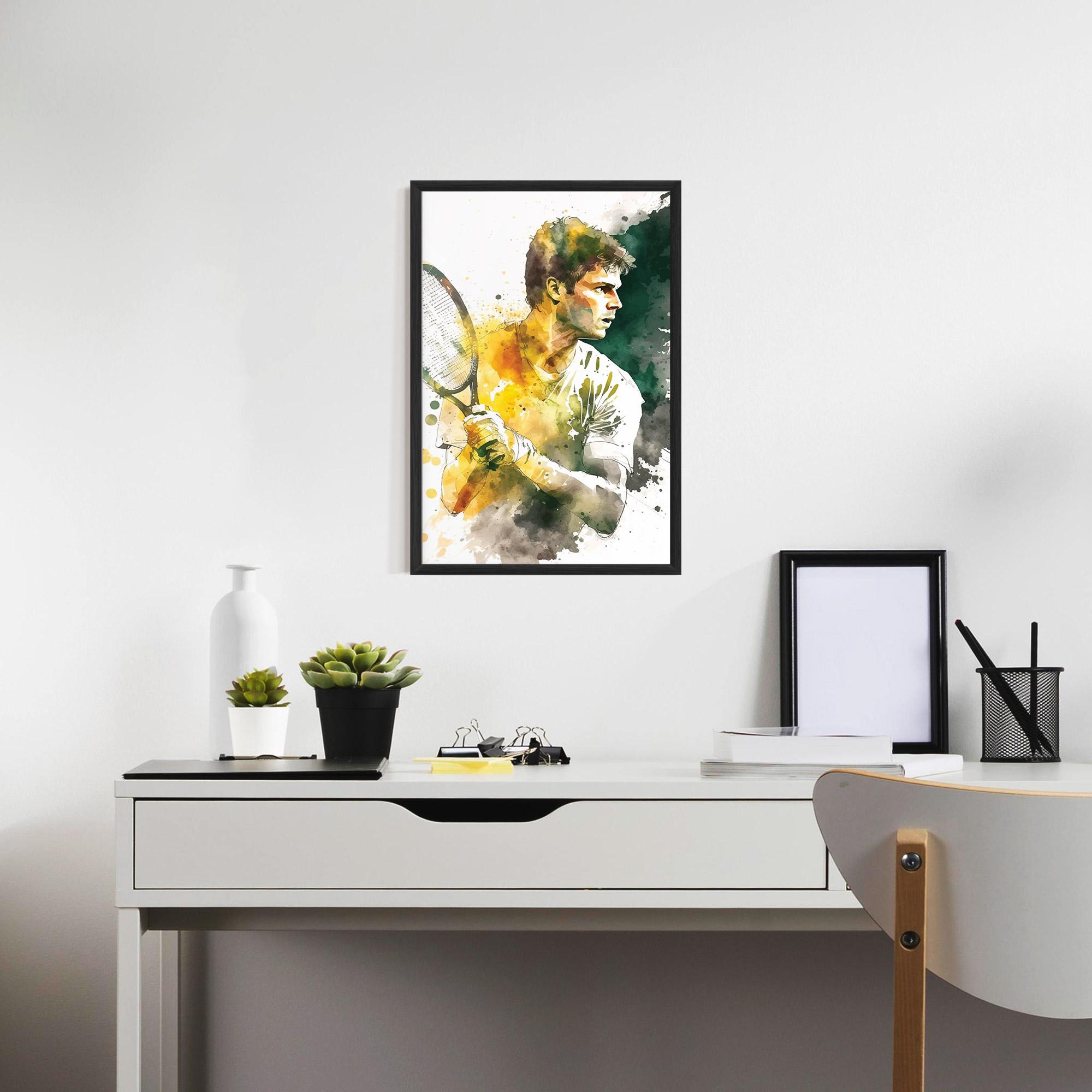 Poster Înrămat Player Watercolor mockup 7